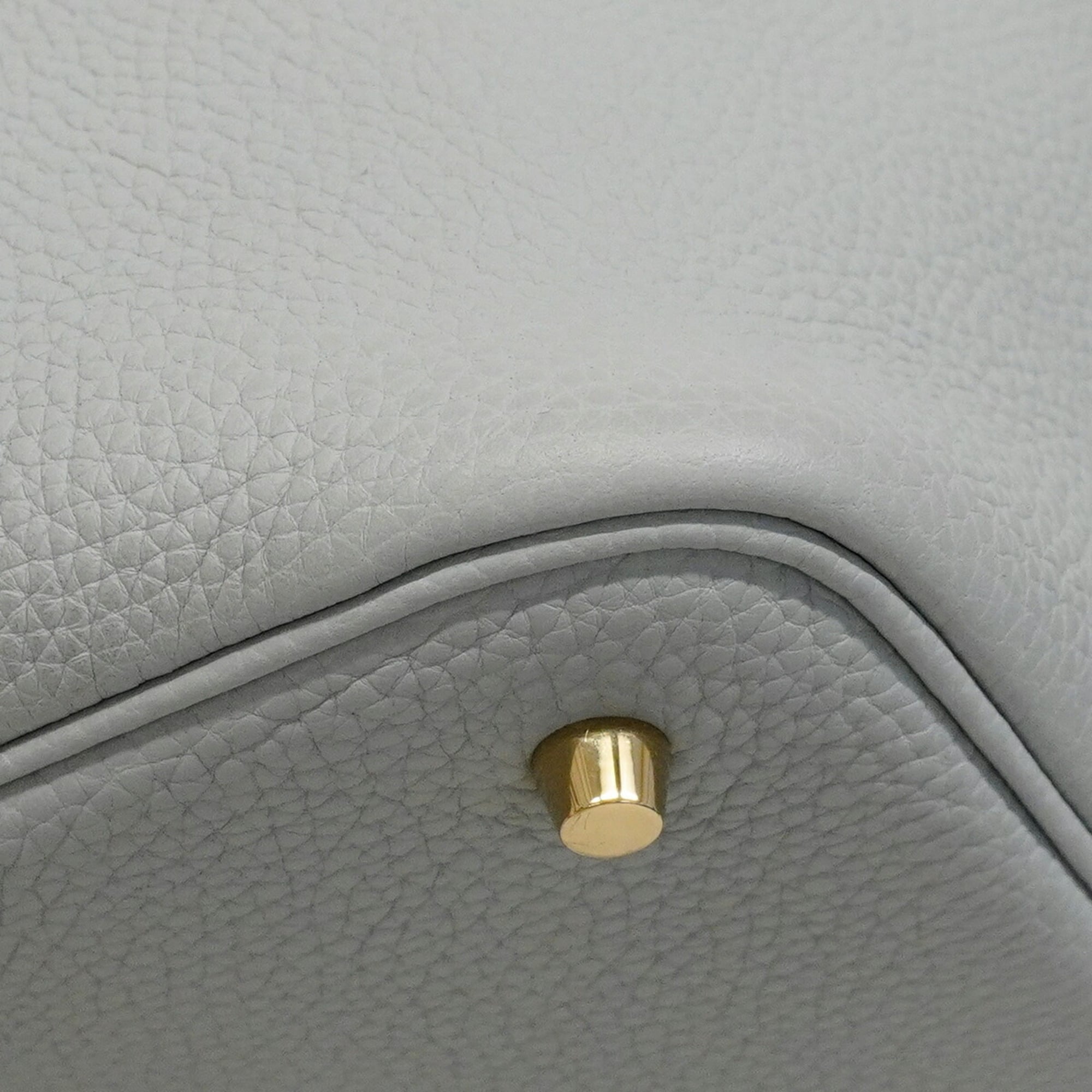 Hermes Blue Taurillon Clemence Leather Handbag (Pre-Owned)