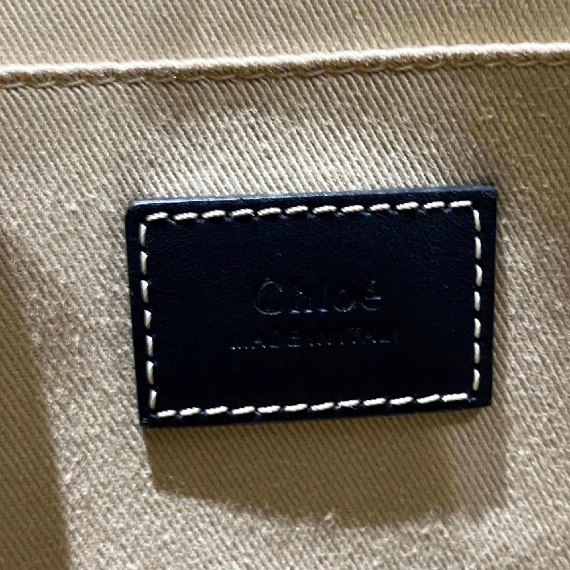 Chloé Beige Canvas Handbag (Pre-Owned)