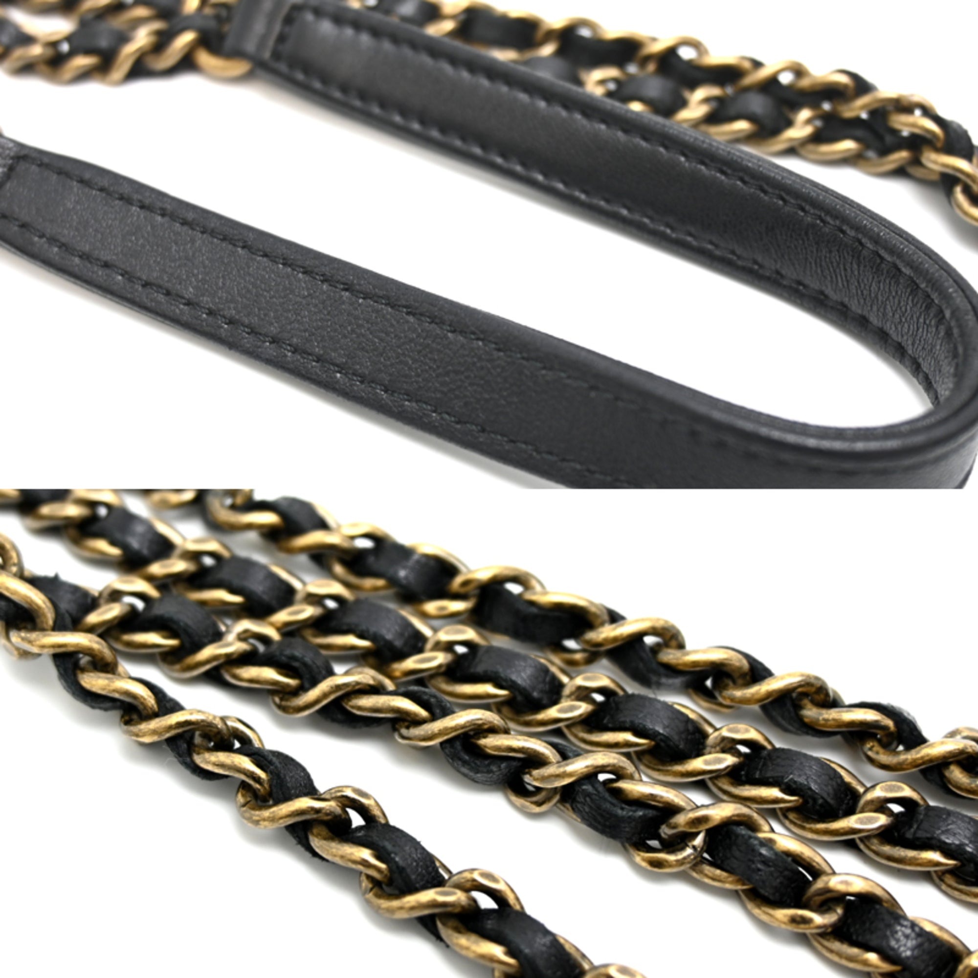 Chanel Black Leather Shoulder Bag (Pre-Owned)