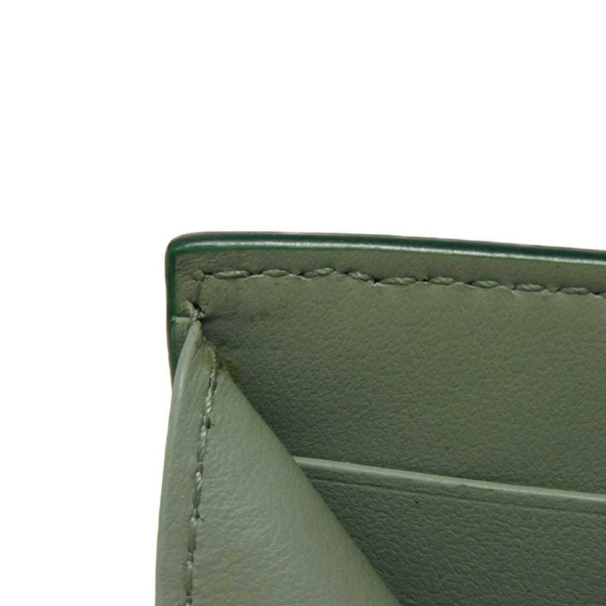Bottega Veneta Green Intrecciato Wallet (Tri-Fold) (Pre-Owned)