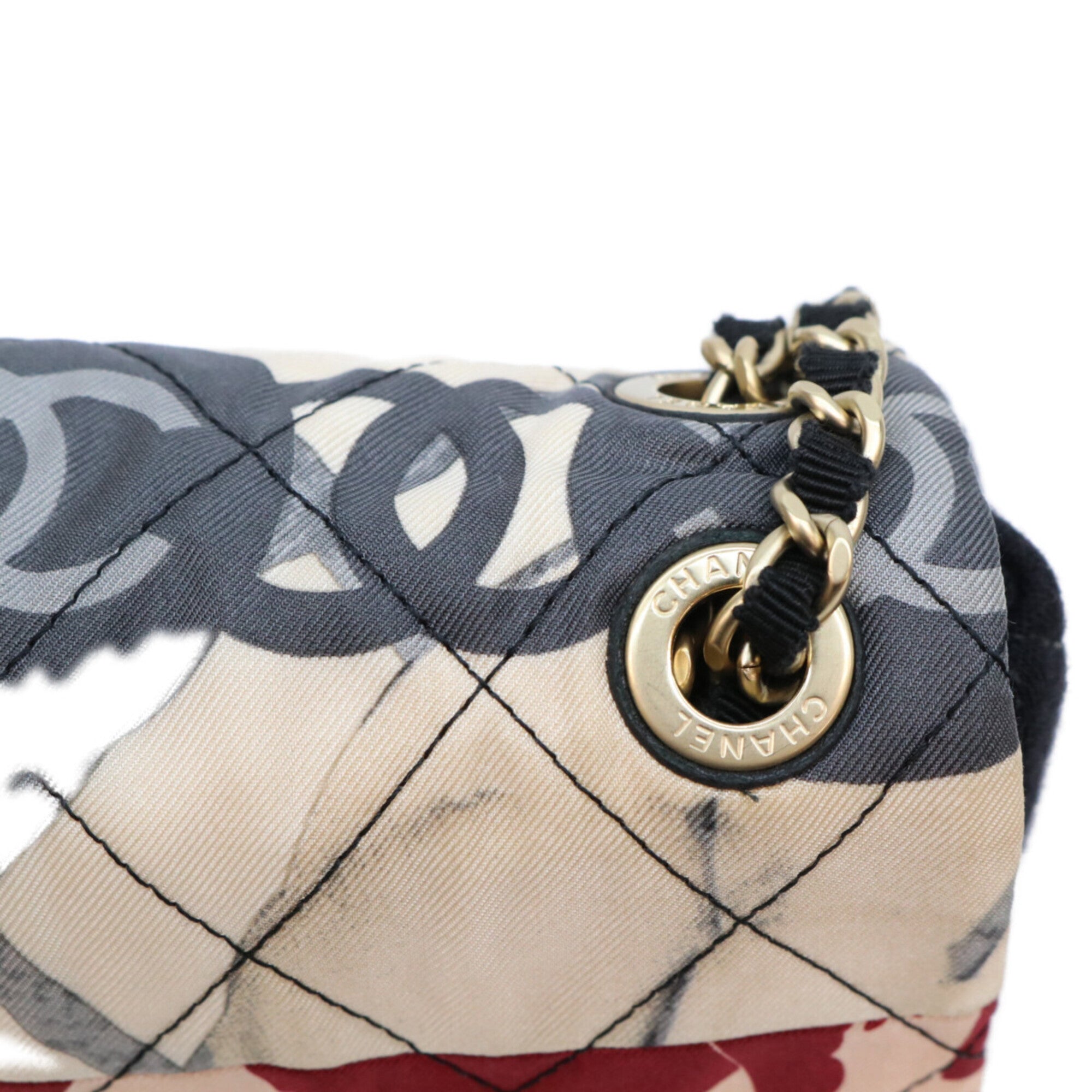 Chanel Multi-Color Cotton Shoulder Bag (Pre-Owned)