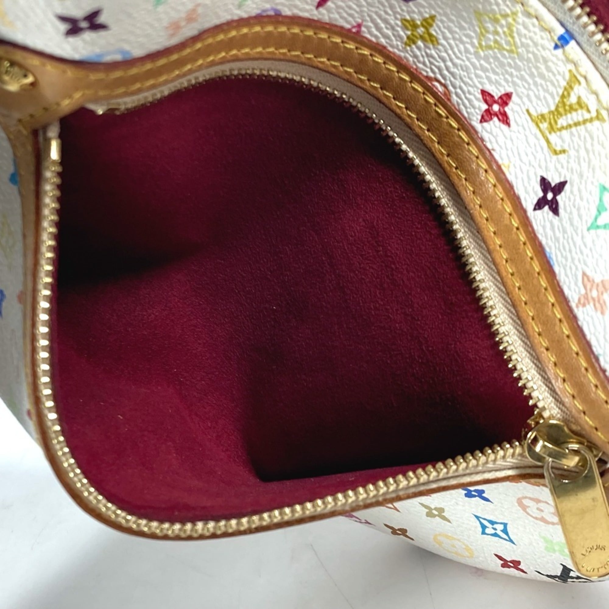 Louis Vuitton Blanc Multi-Color White Monogram Multicolore Clutch Bag Pochette Pouch (Pre-Owned)