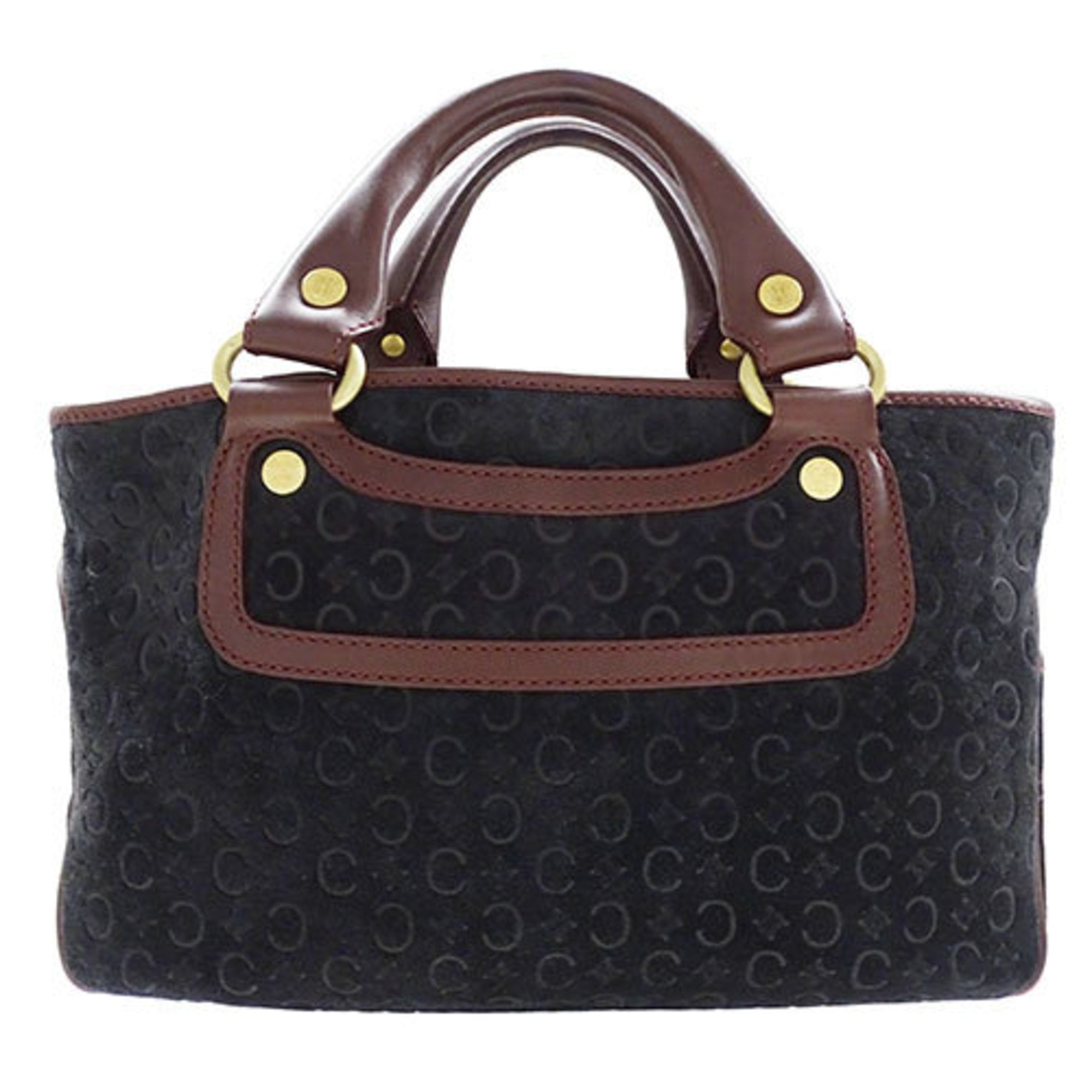 Celine Black Bordeaux Suede Leather Handbag Tote Bag (Pre-Owned)