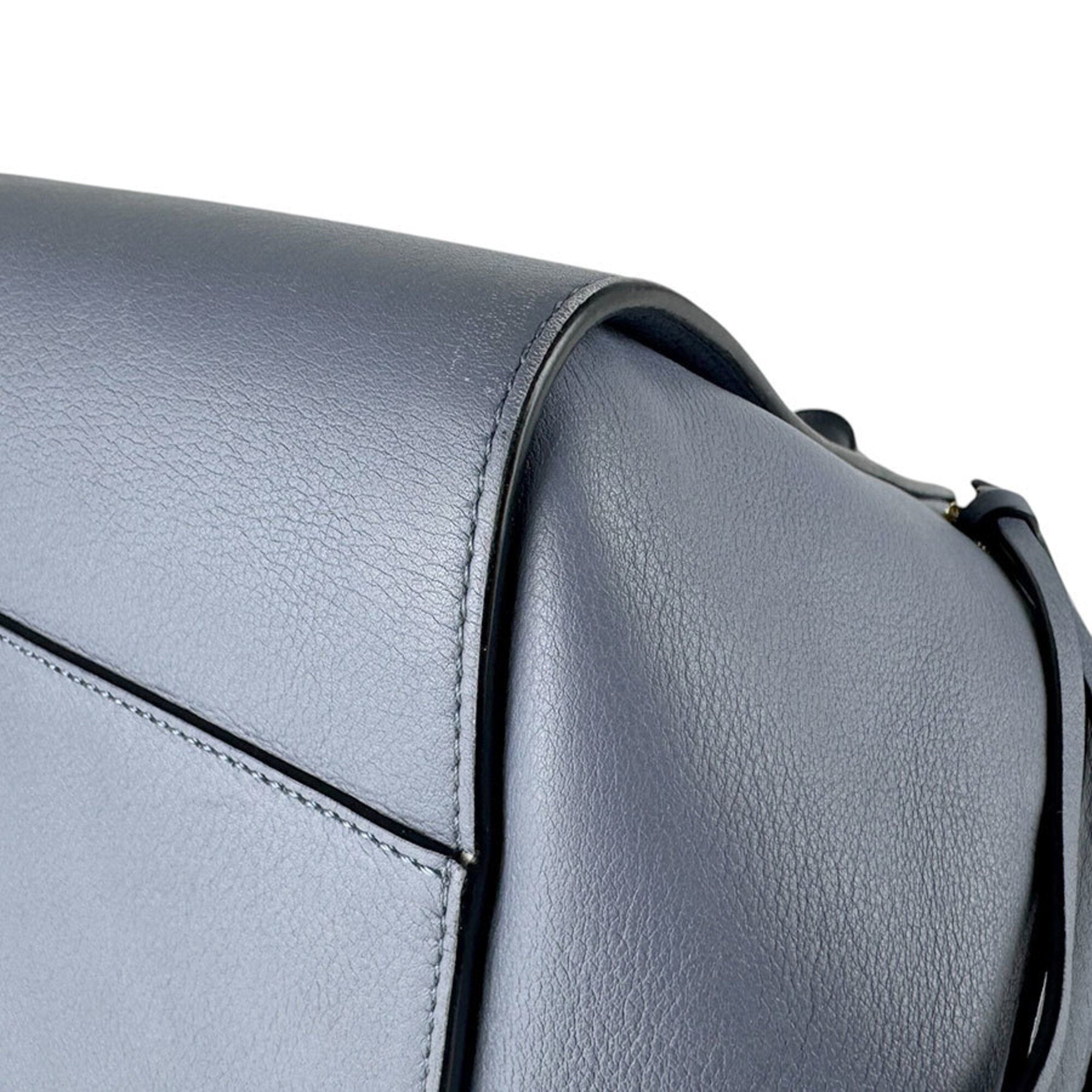 Loewe Blue Leather Handbag Shoulder Bag (Pre-Owned)