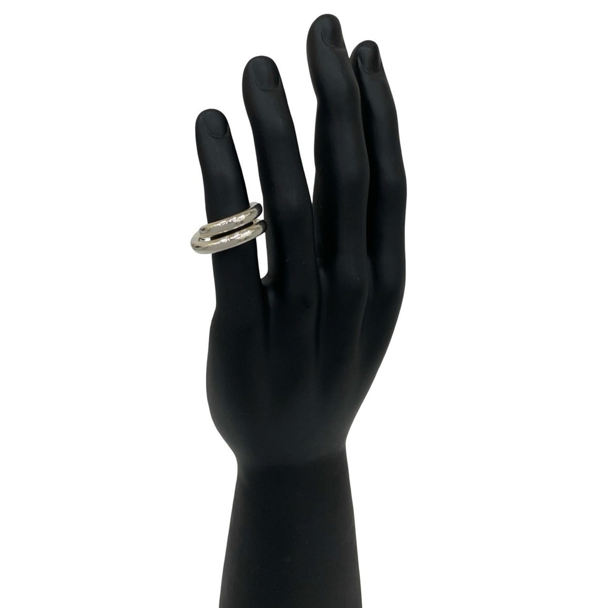 Hermes Silver Silver 925 Band Ring (Pre-Owned)