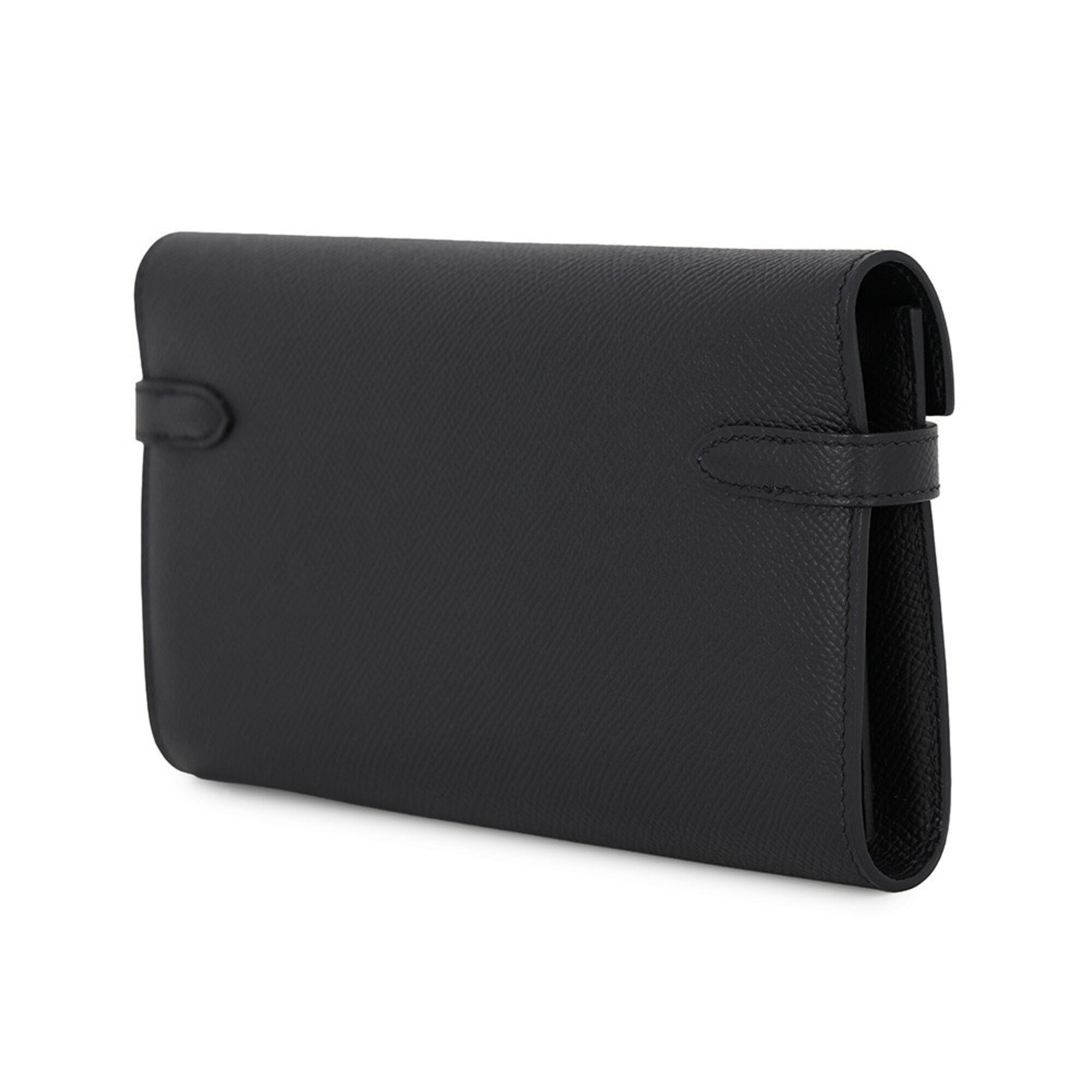 Hermes Black Epsom Leather Long Wallet (Bi-Fold) (Pre-Owned)