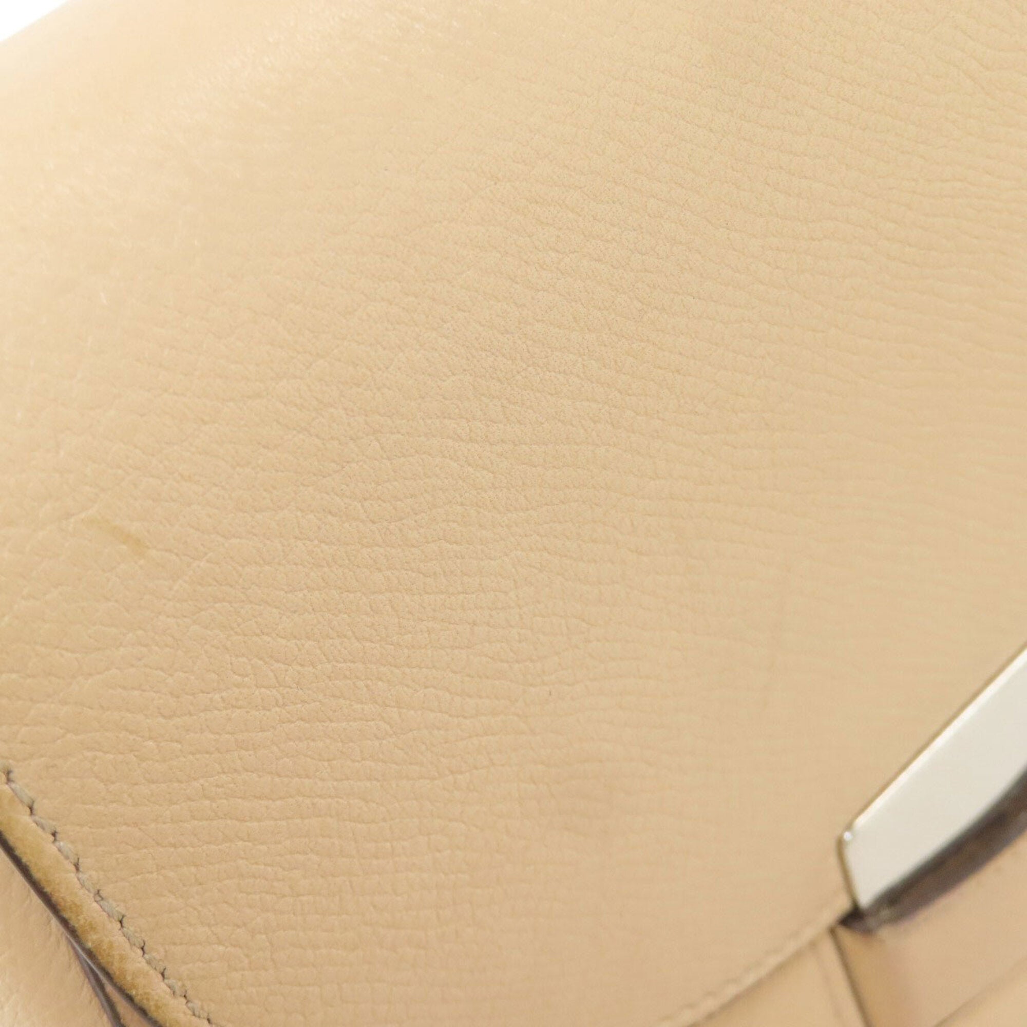 Celine Beige Leather Shoulder Bag (Pre-Owned)