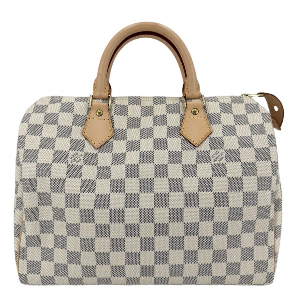 Louis Vuitton Gray White Damier Azur Boston Bag Handbag (Pre-Owned)