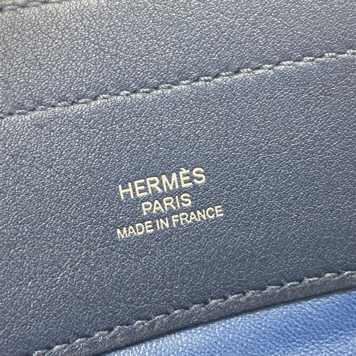 Hermes Blue Swift Leather Pochette Shoulder Bag (Pre-Owned)