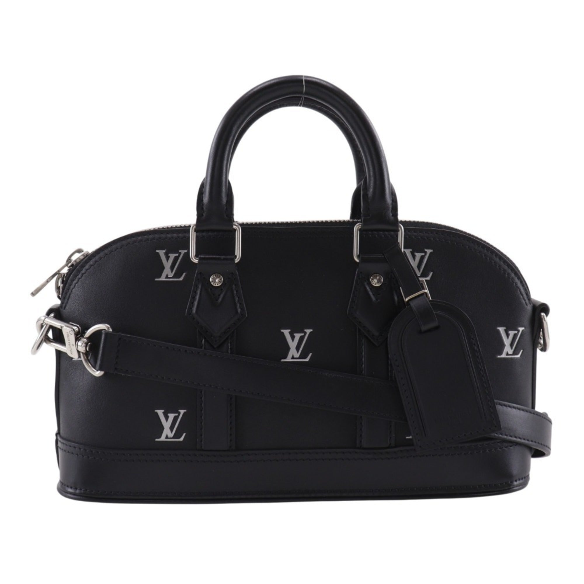 Louis Vuitton Black Leather Handbag (Pre-Owned)