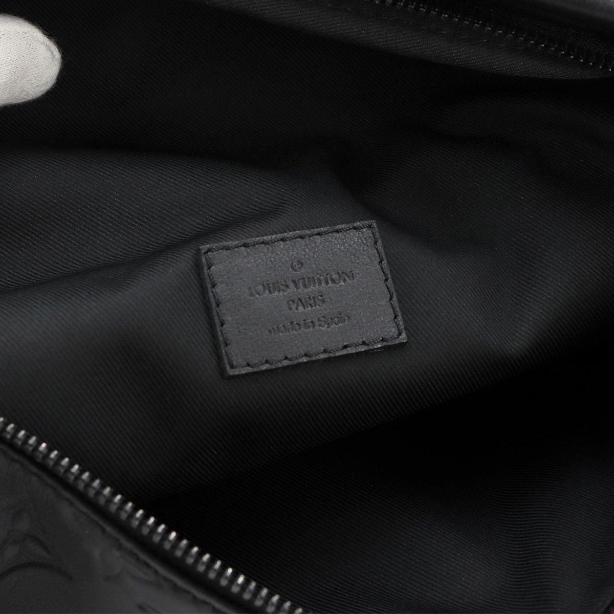 Louis Vuitton Black Noir Monogram Shadow Handbag Shoulder Bag Sling Bag (Pre-Owned)