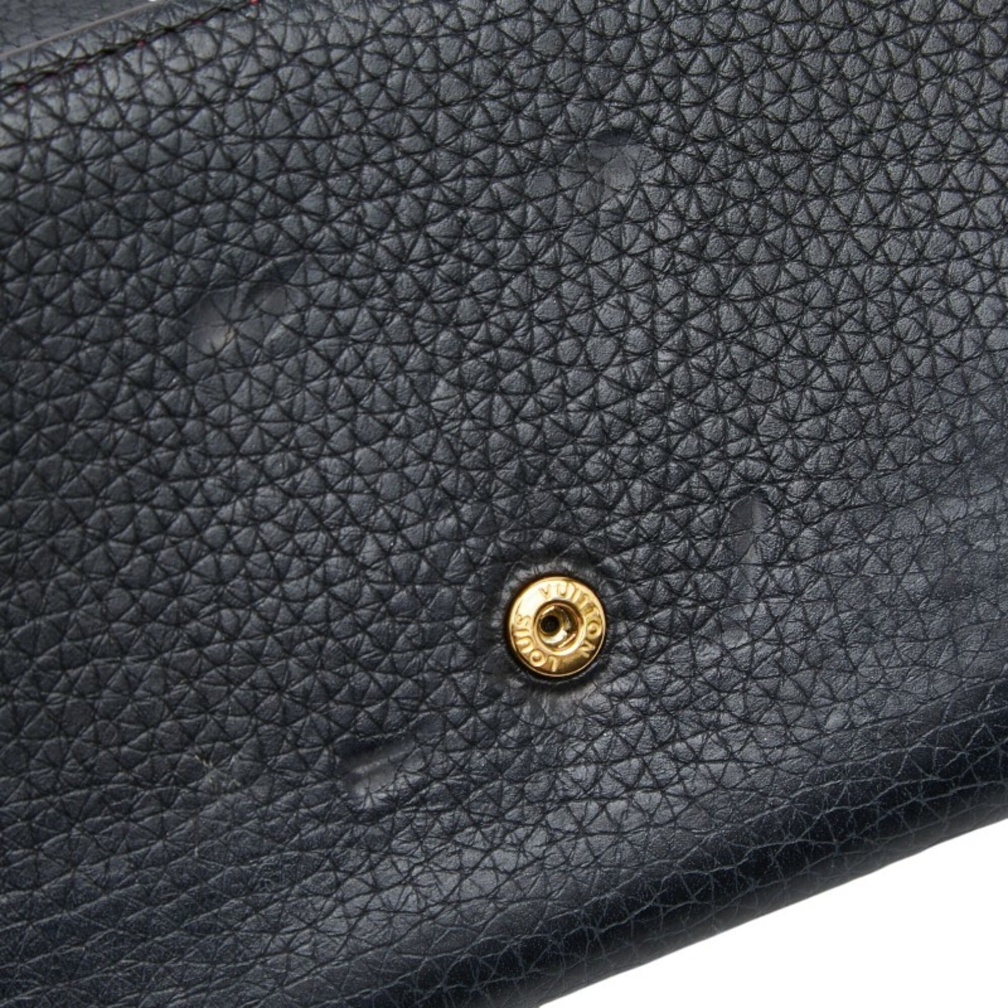 Louis Vuitton Black Leather Wallet (Bi-Fold) (Pre-Owned)