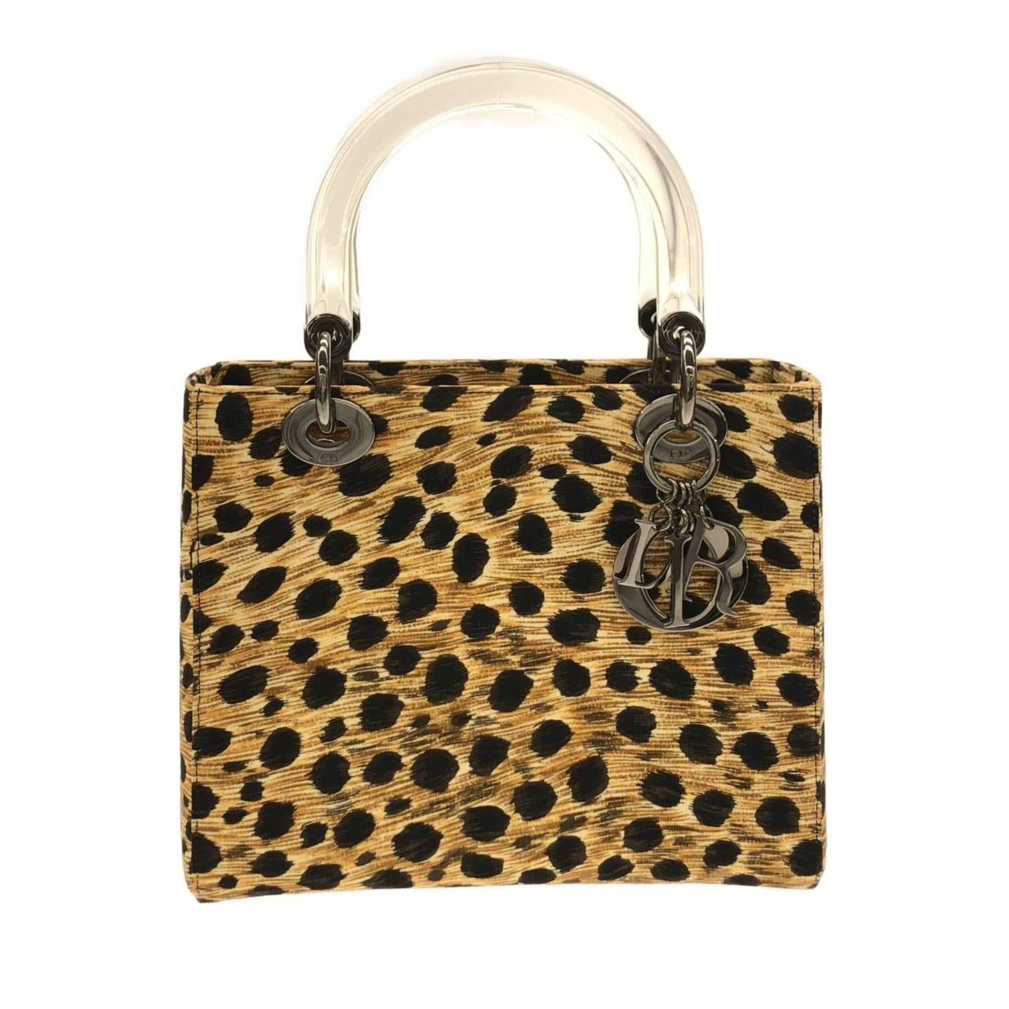 Christian Dior Black Yellow Canvas Handbag (Pre-Owned)