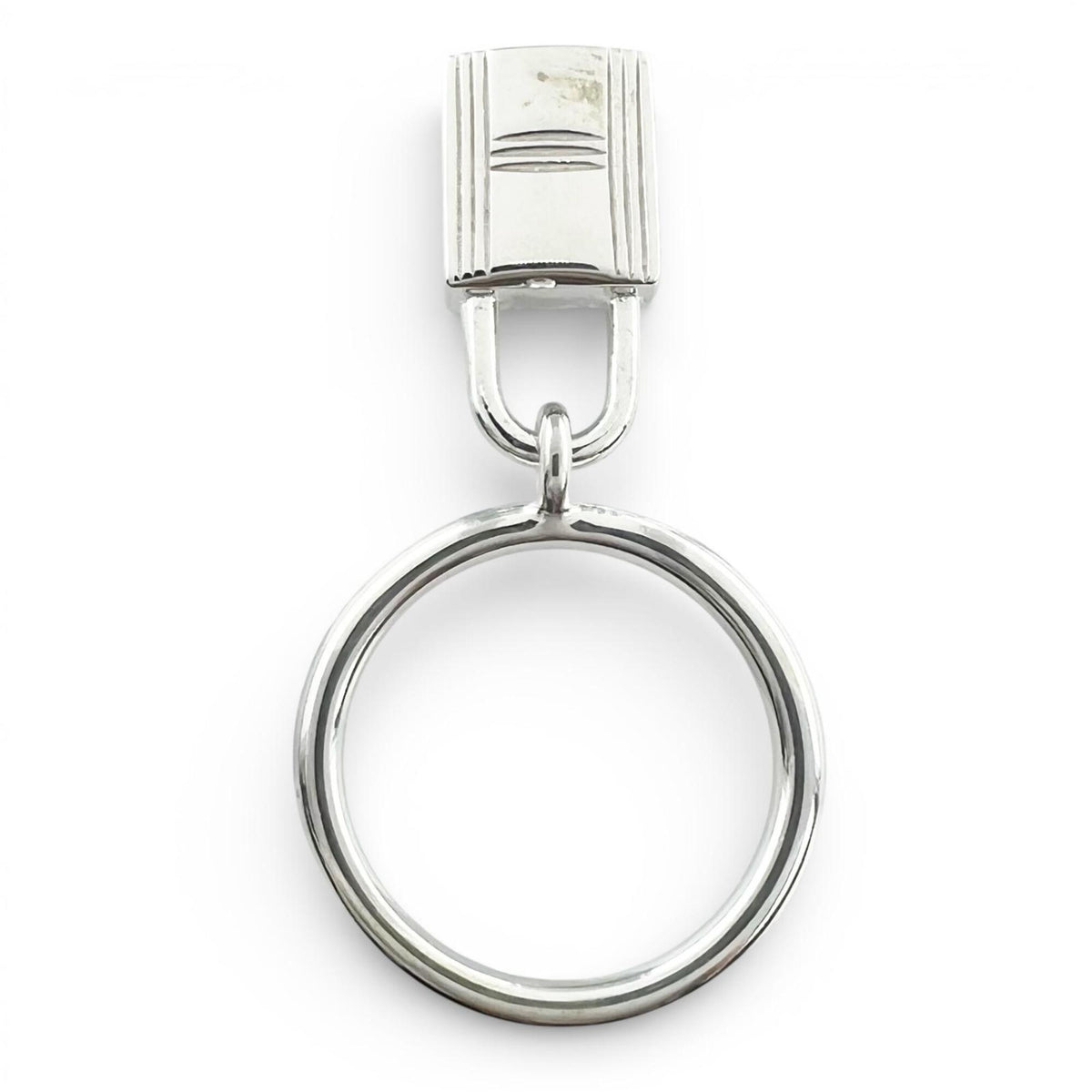 Hermes Silver Silver 925 Band Ring (Pre-Owned)