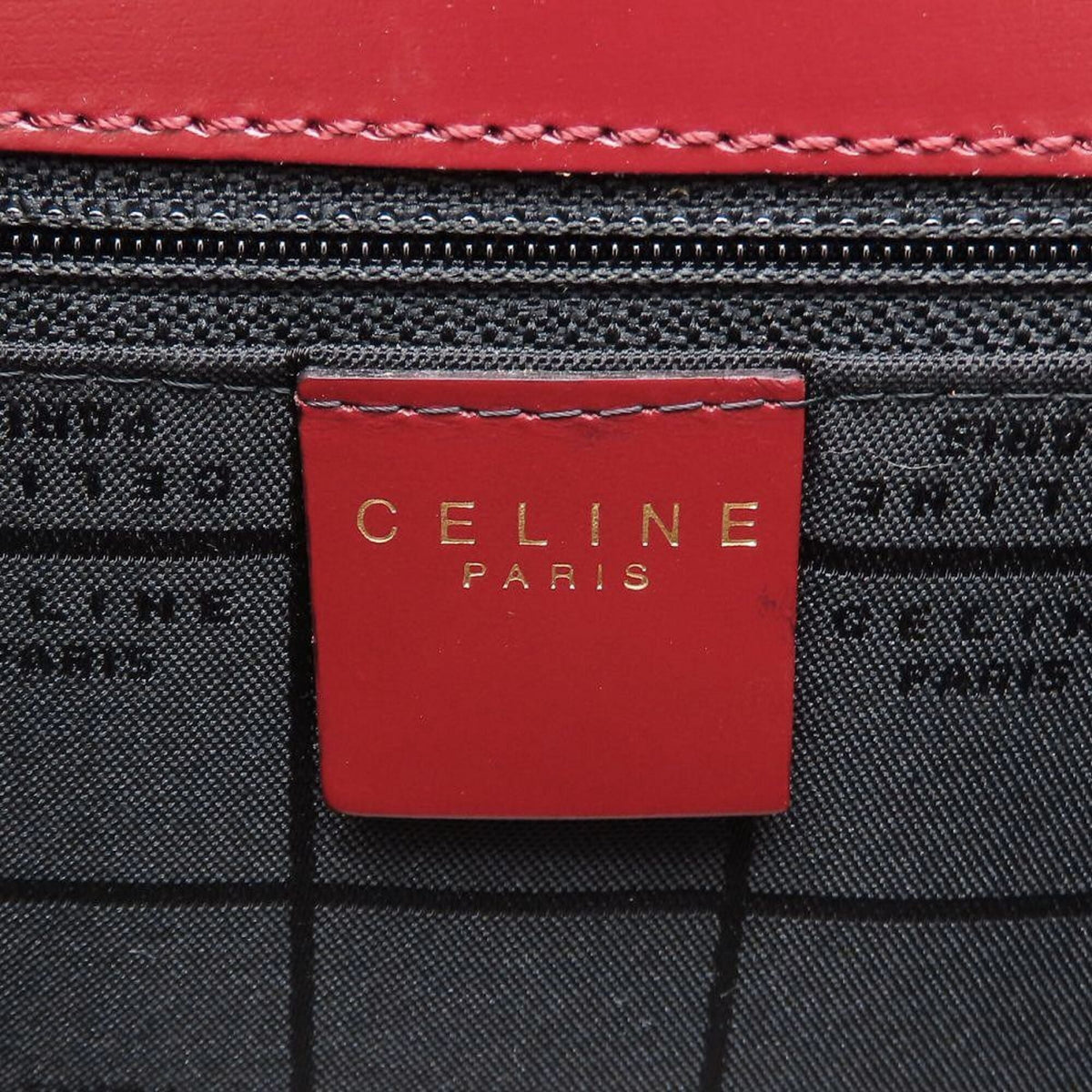 Celine Wine Leather Handbag (Pre-Owned)