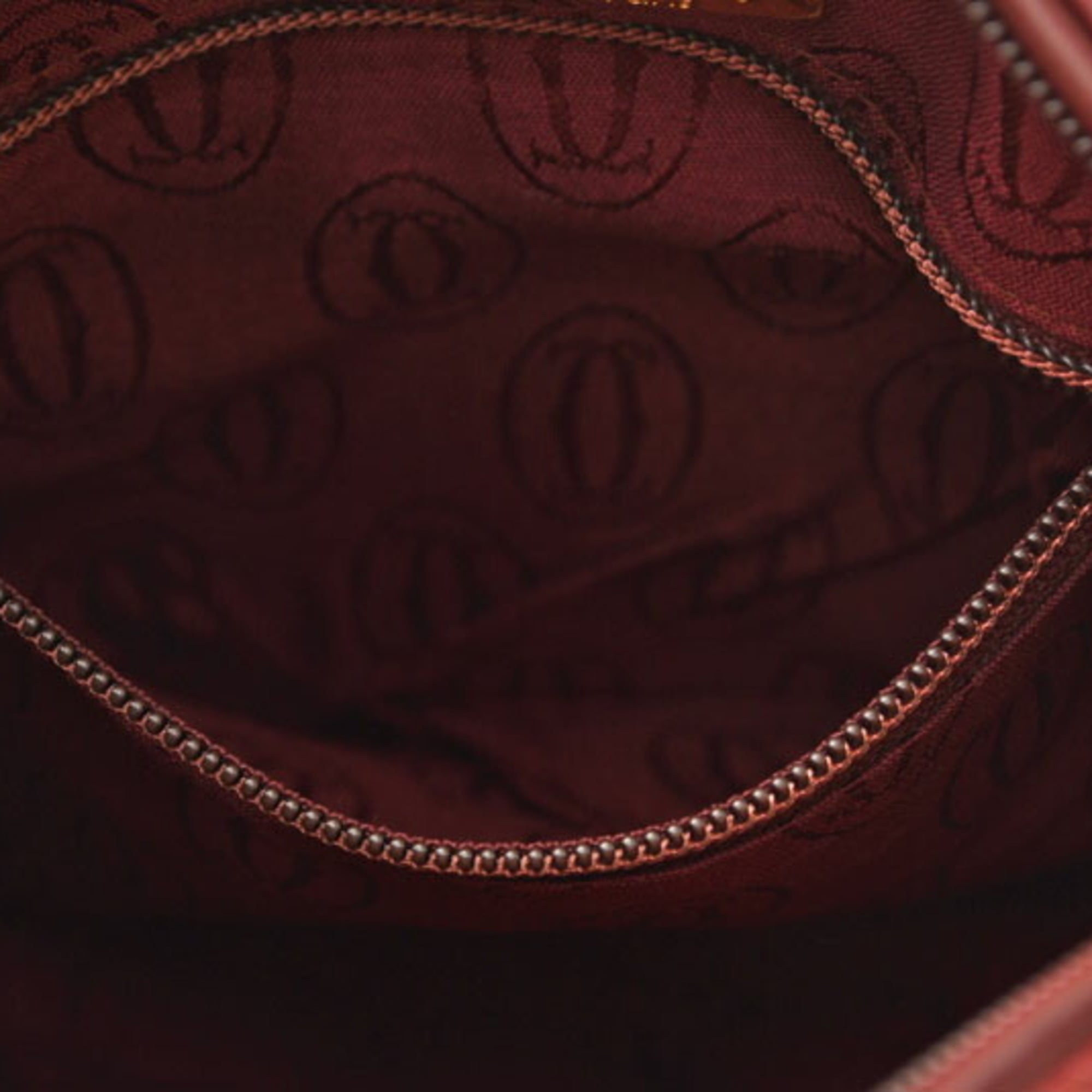 Cartier Must Bordeaux Leather Shoulder Bag (Pre-Owned)