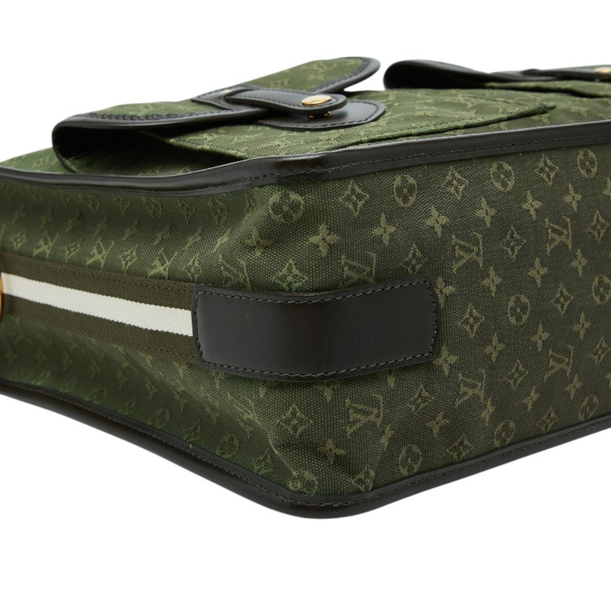 Louis Vuitton Green Tst Khaki Canvas Leather Shoulder Bag Tote Bag (Pre-Owned)