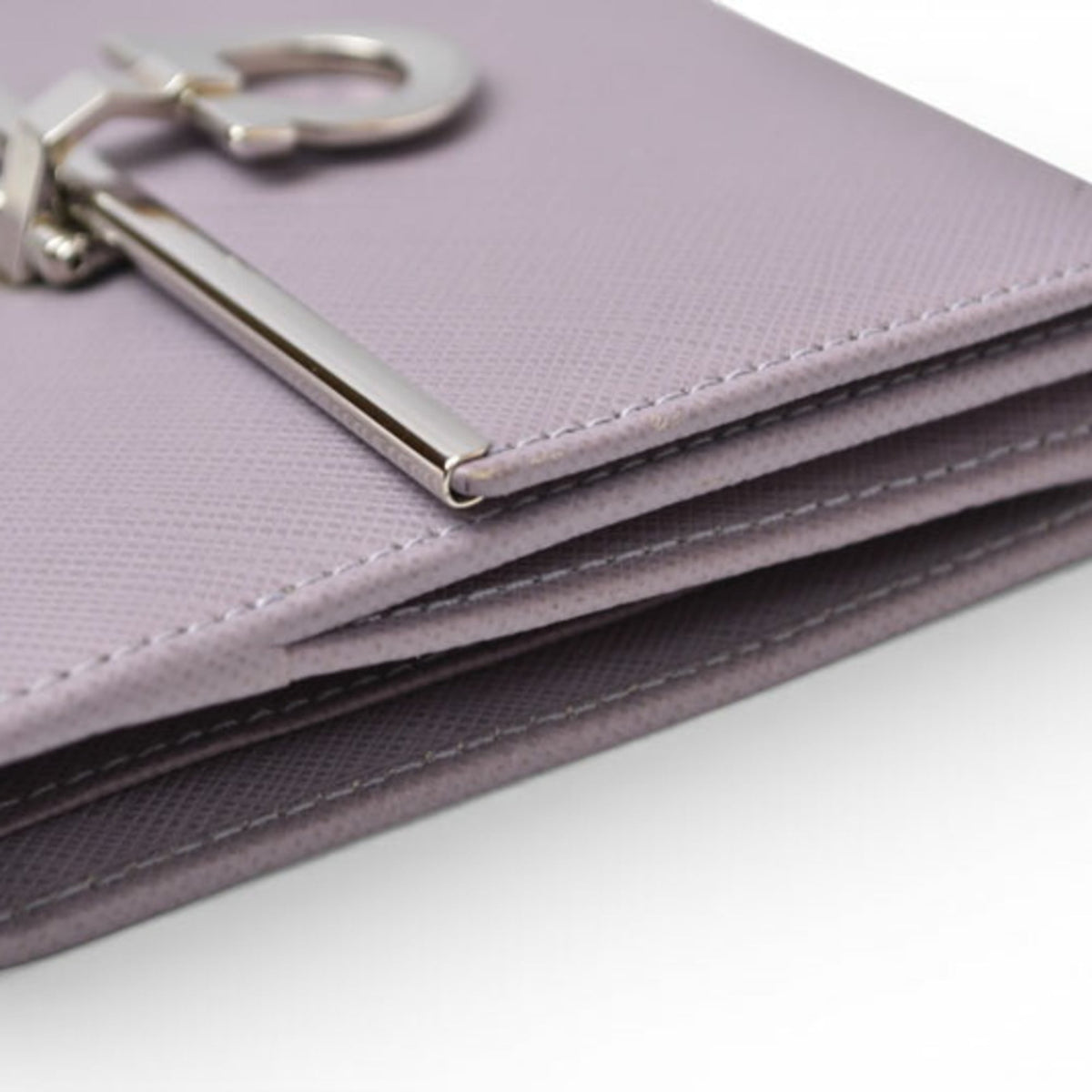 Salvatore Ferragamo Gancini Leather Wallet (Tri-Fold) (Pre-Owned)