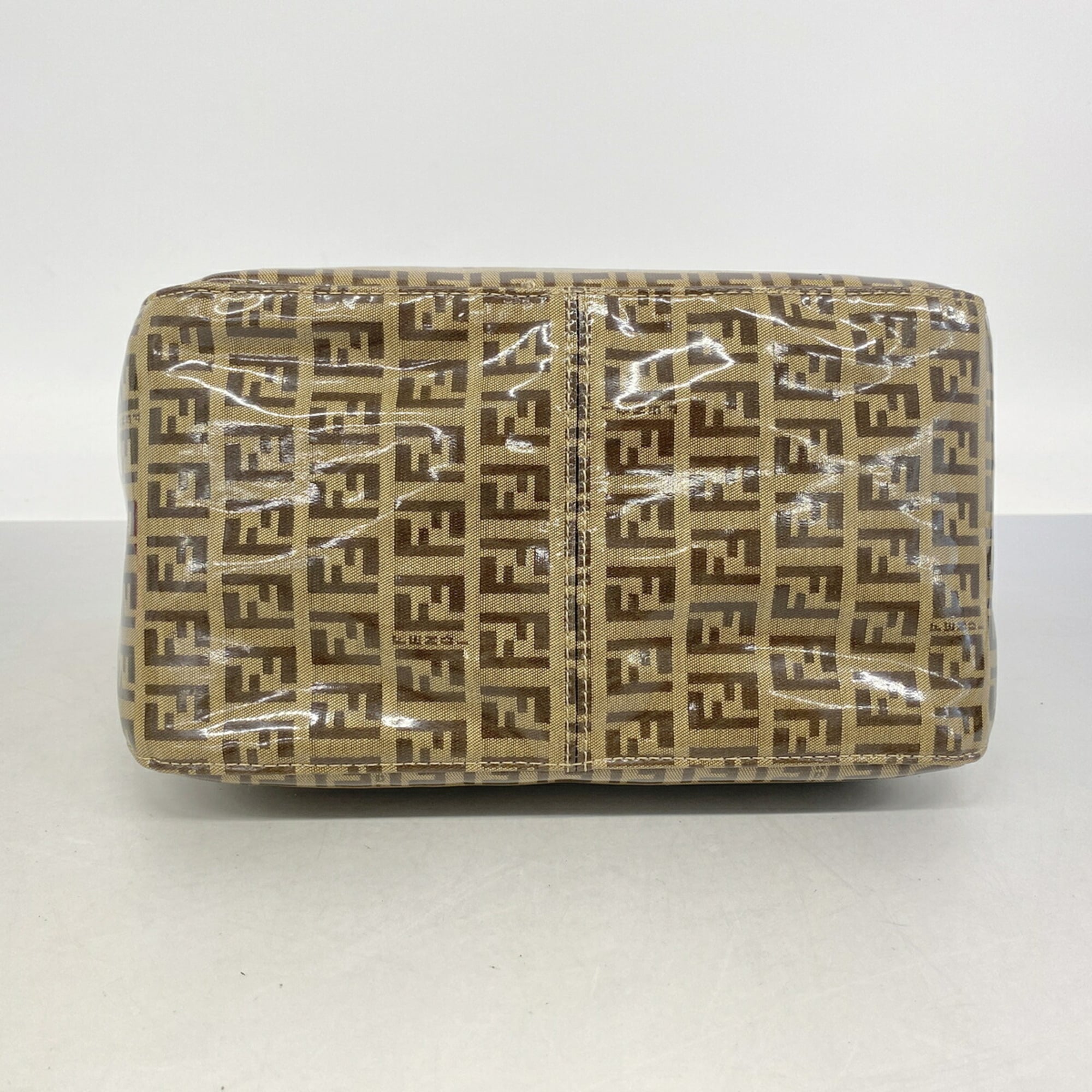 Fendi Brown Coated Canvas Handbag (Pre-Owned)