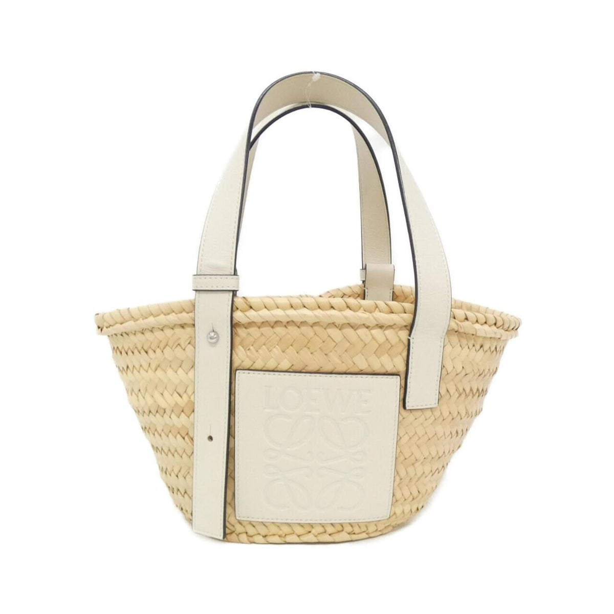 Loewe Beige White Leather Handbag (Pre-Owned)
