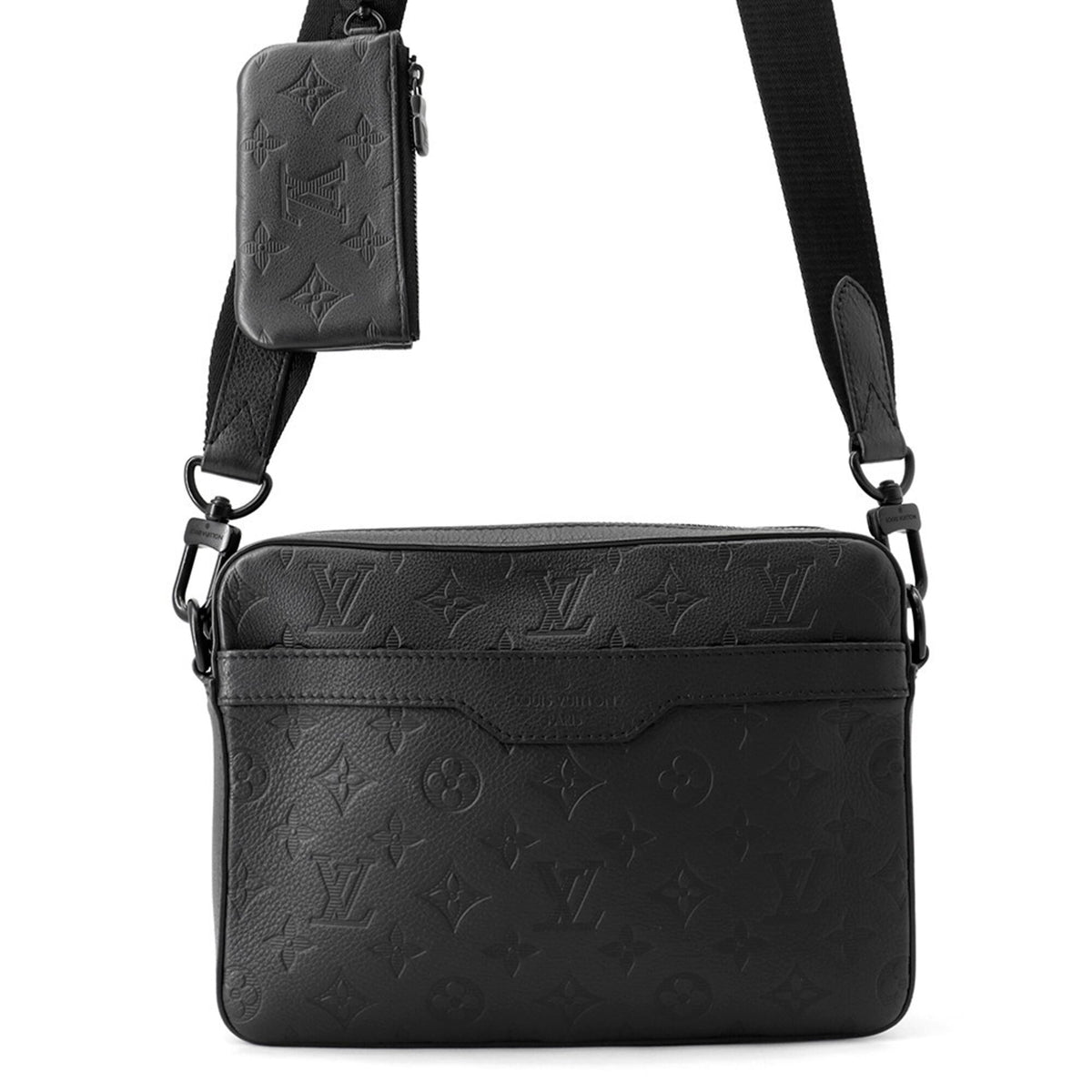Louis Vuitton Monogram Shadow Black Noir Monogram Shadow Handbag Shoulder Bag (Pre-Owned)