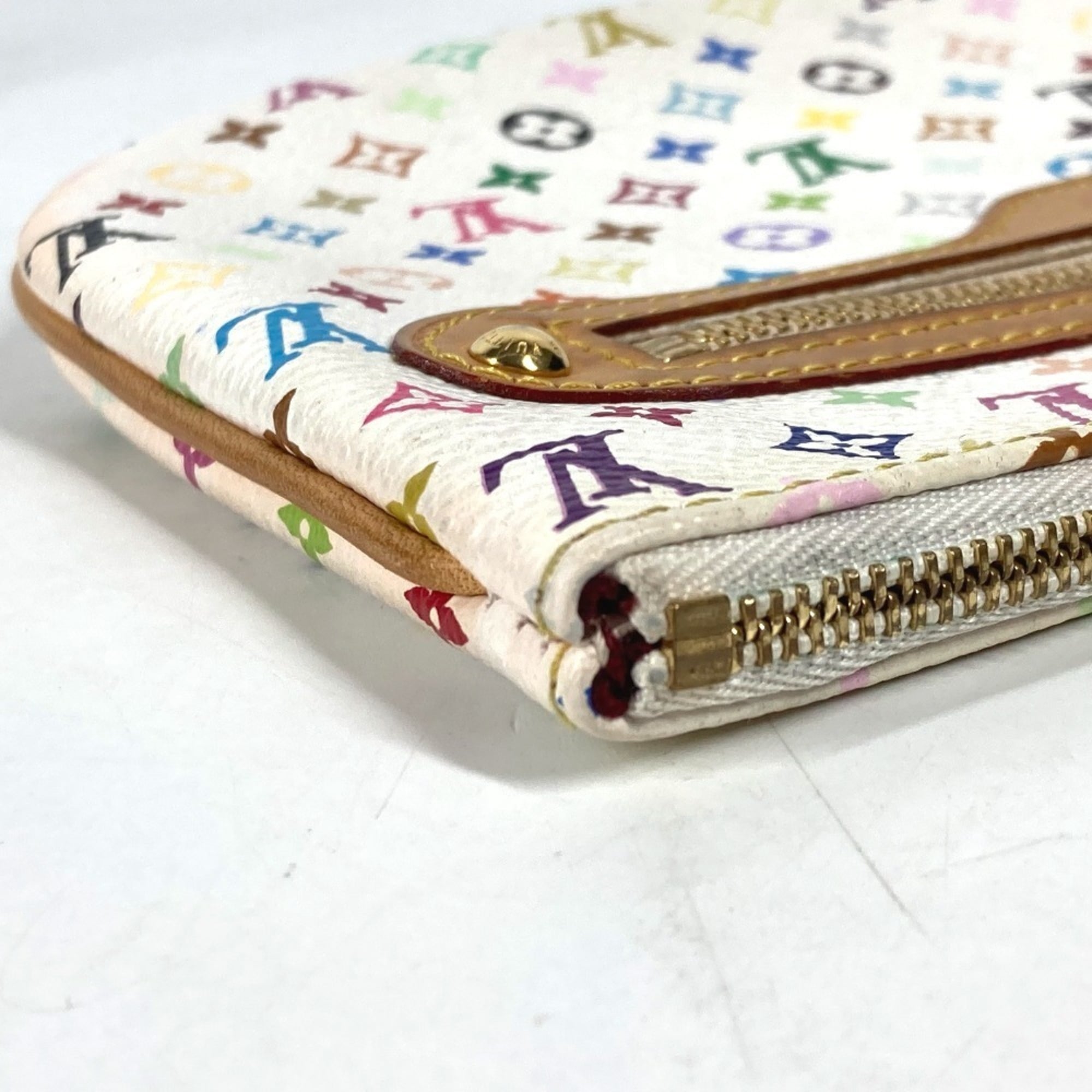 Louis Vuitton Blanc Multi-Color White Monogram Multicolore Clutch Bag Pochette Pouch (Pre-Owned)