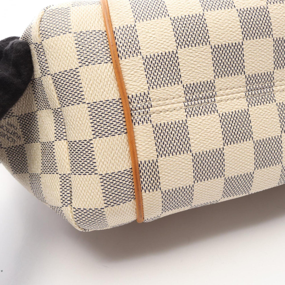 Louis Vuitton White Coated Canvas Pvc Damier Azur Leather Handbag Tote Bag (Pre-Owned)