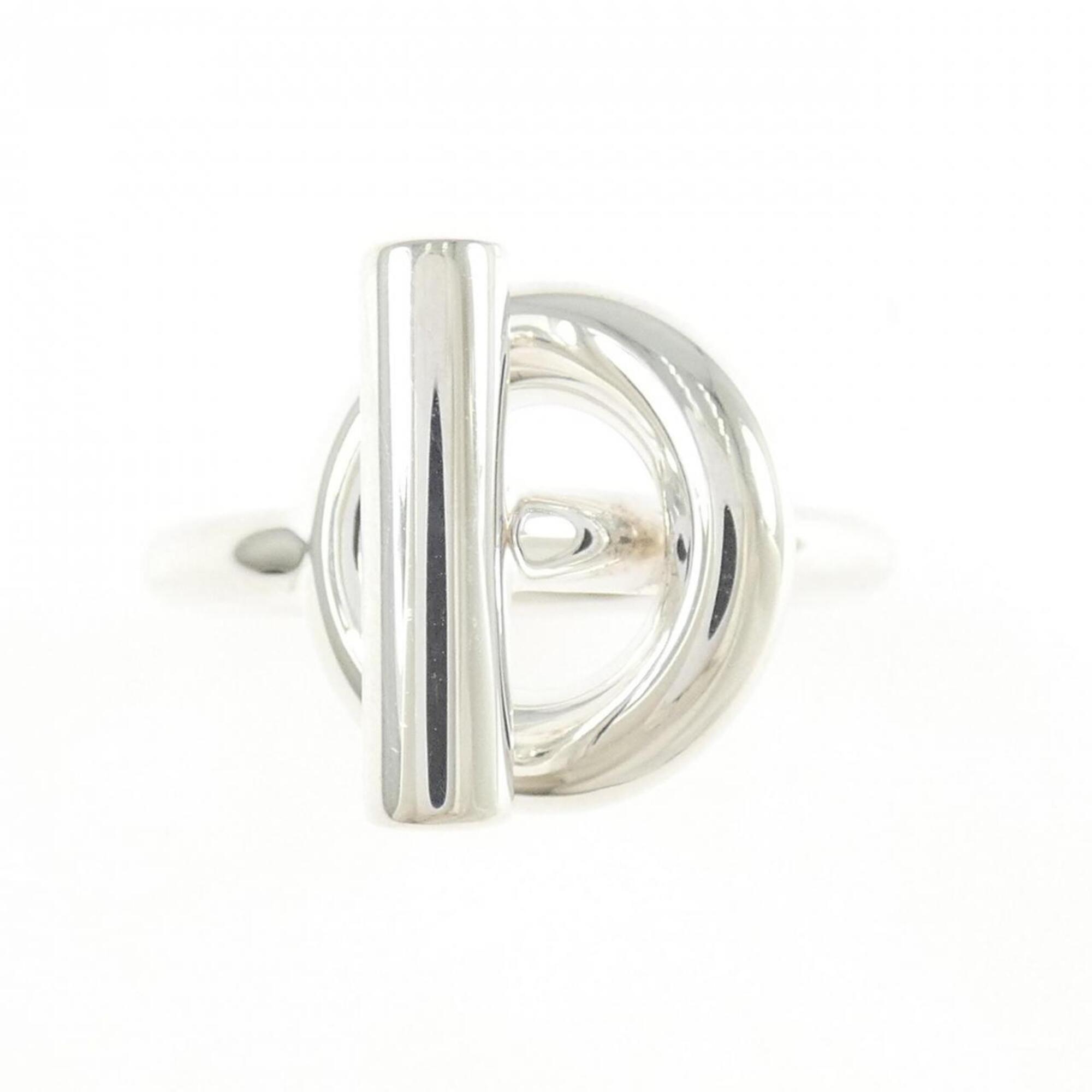 Hermes Silver 925 Band Ring (Pre-Owned)
