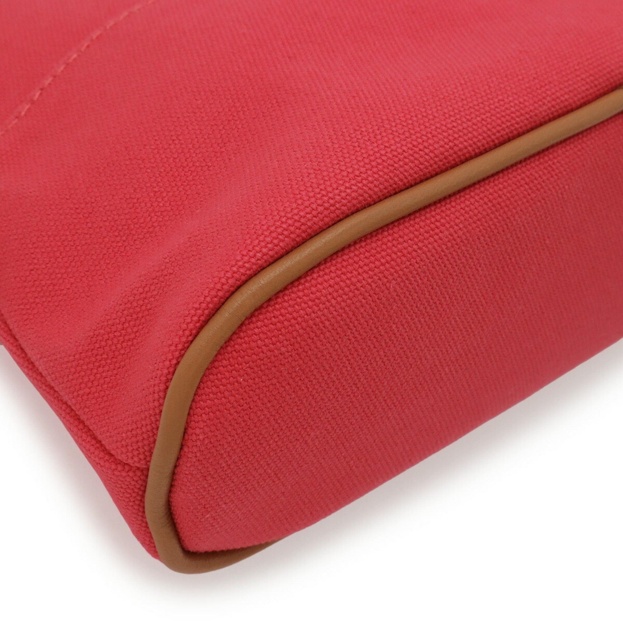 Hermes Fuchsia Canvas Pouch (Pre-Owned)