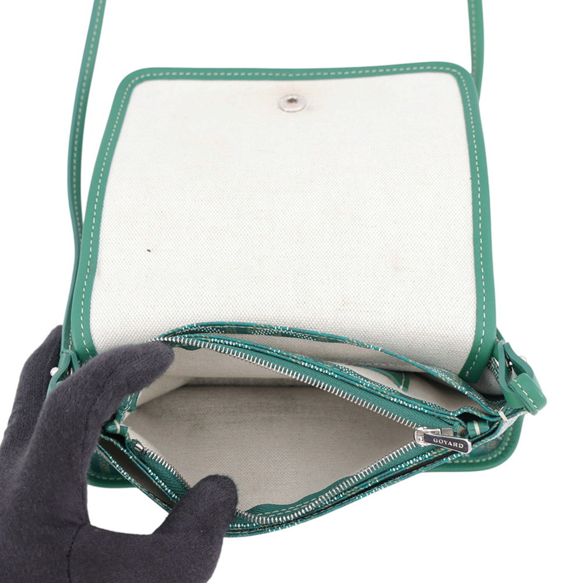 Goyard Green Pvc Leather Handbag Shoulder Bag (Pre-Owned)