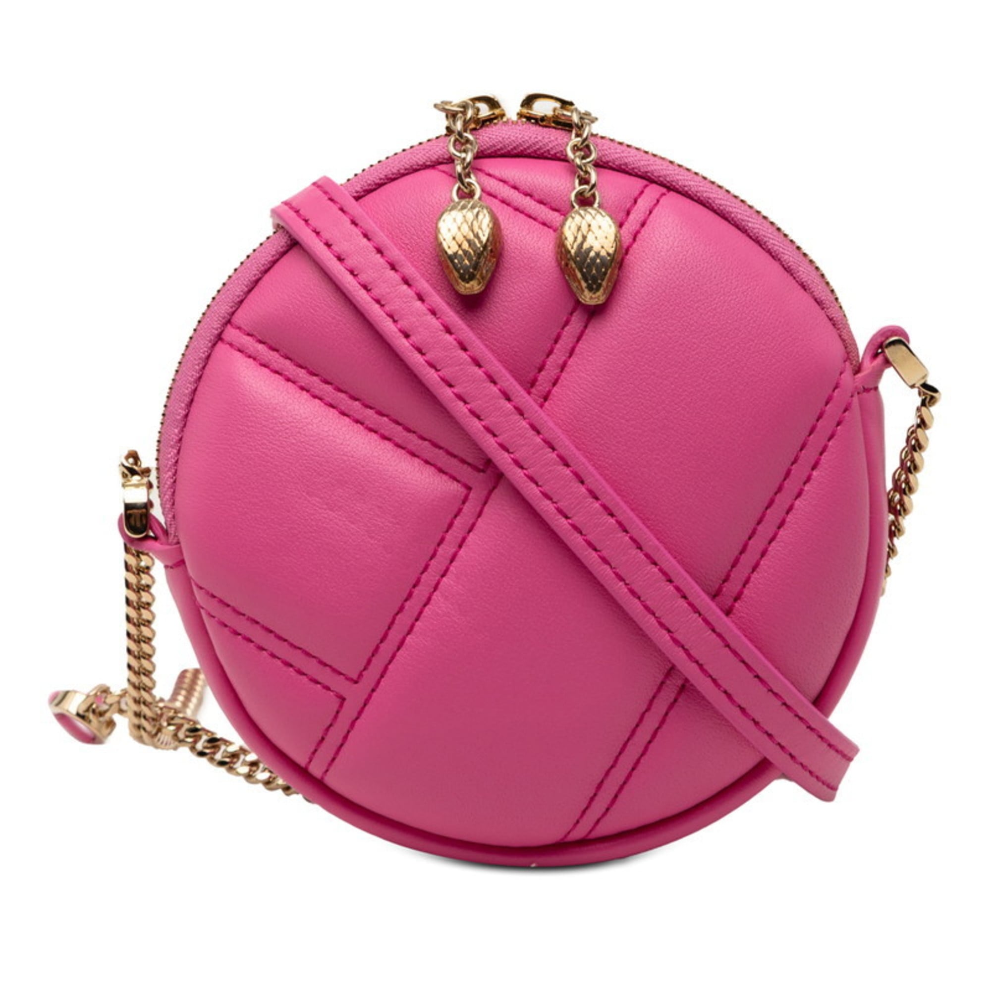 Bvlgari Pink Leather Pochette Shoulder Bag (Pre-Owned)