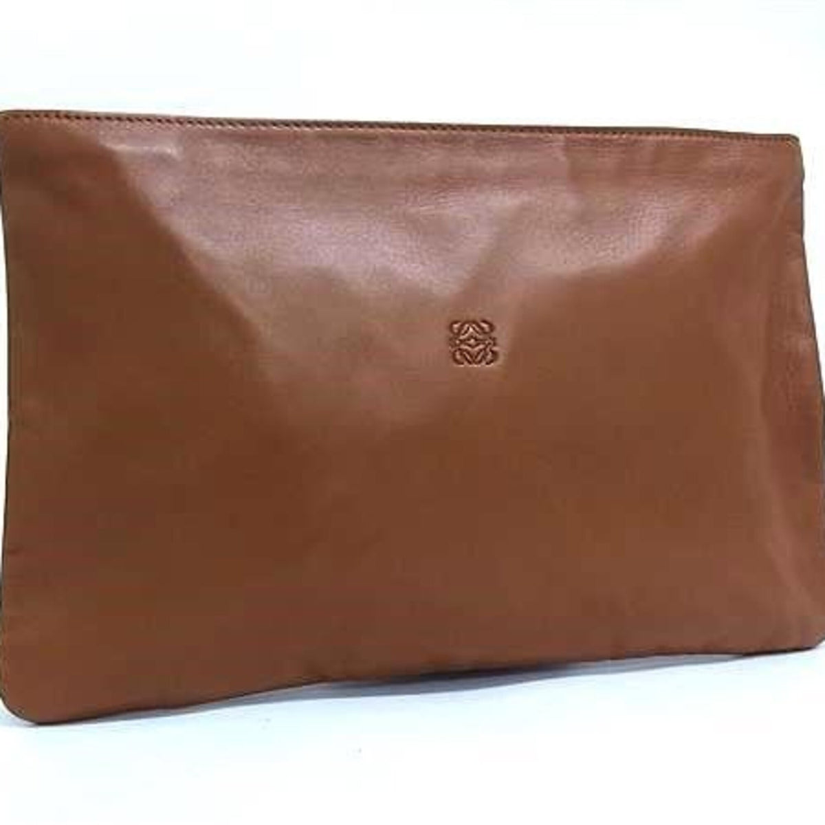 Loewe Brown Nappa Leather Clutch Bag (Pre-Owned)