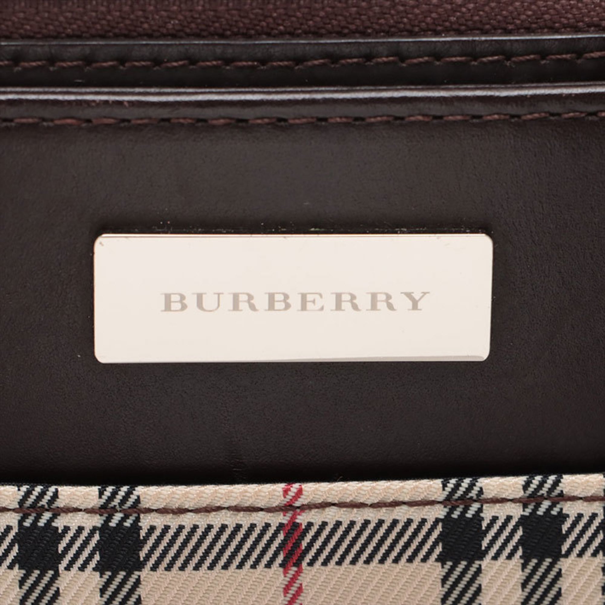 Burberry Brown Canvas Shoulder Bag (Pre-Owned)