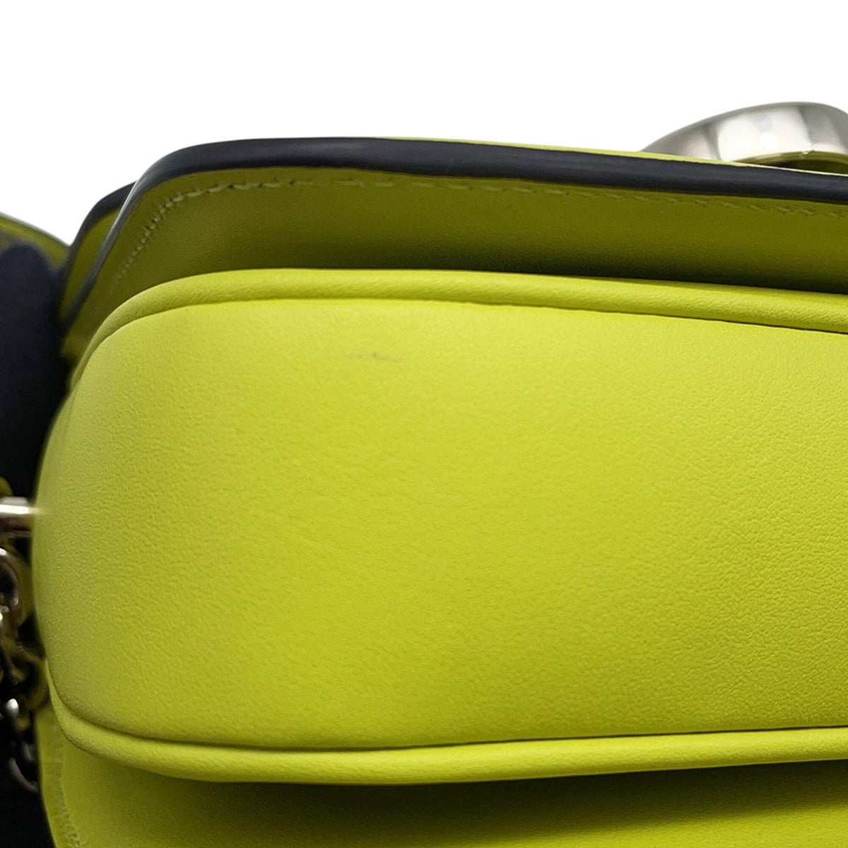 Gucci Lime Green Leather Shoulder Bag (Pre-Owned)