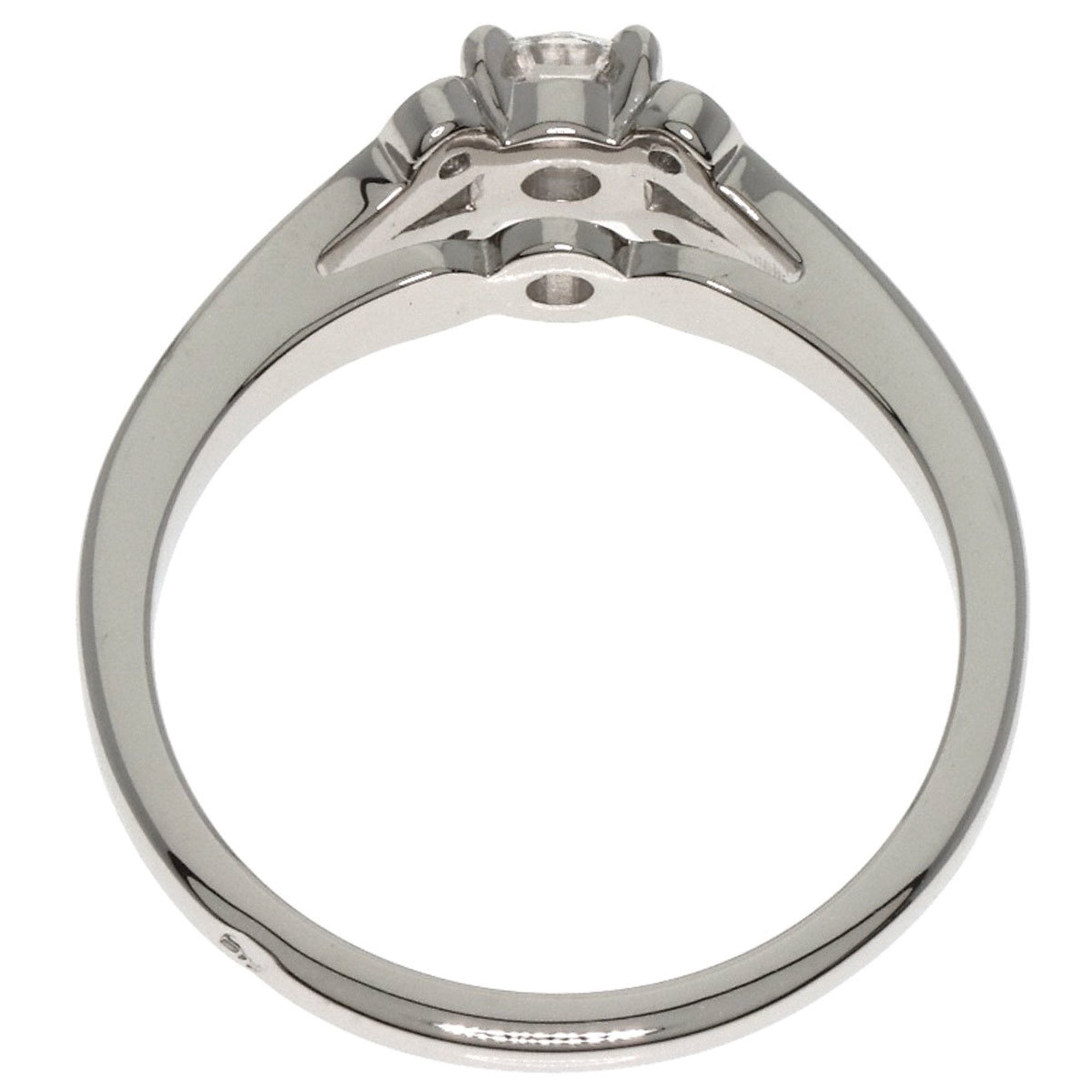 Cartier Silver Platinum 950 Band Ring (Pre-Owned)