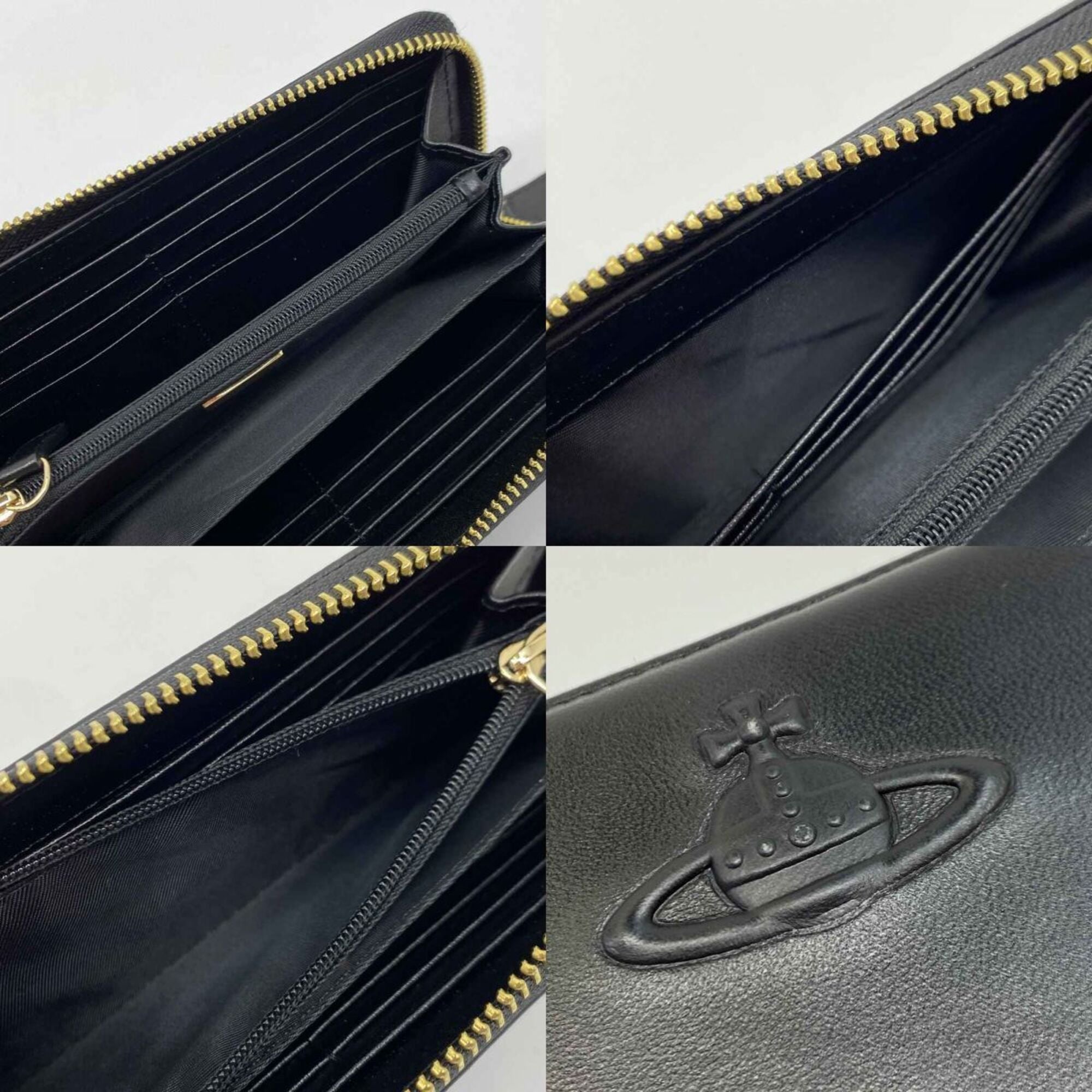 Vivienne Westwood Black Long Wallet (Bi-Fold) (Pre-Owned)
