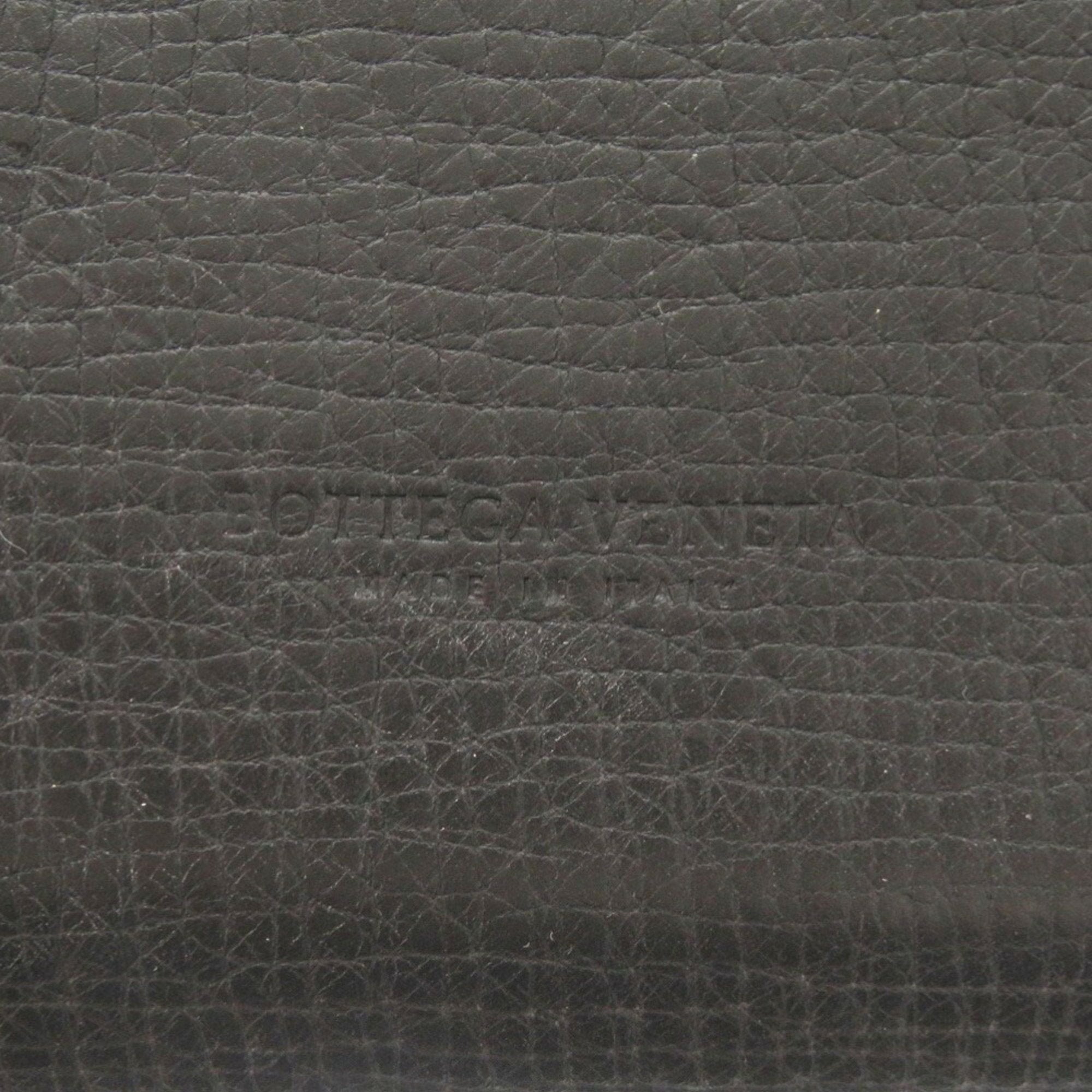 Bottega Veneta Black Leather Wallet (Tri-Fold) (Pre-Owned)