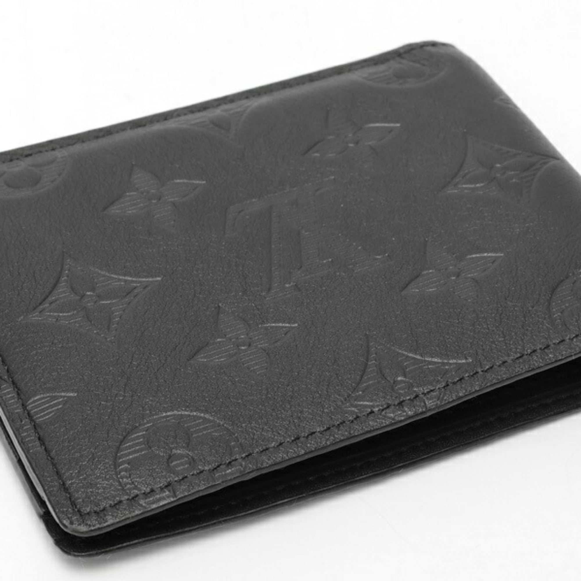 Louis Vuitton Black Monogram Monogram Shadow Leather Bill Wallet (Bi-Fold) (Pre-Owned)