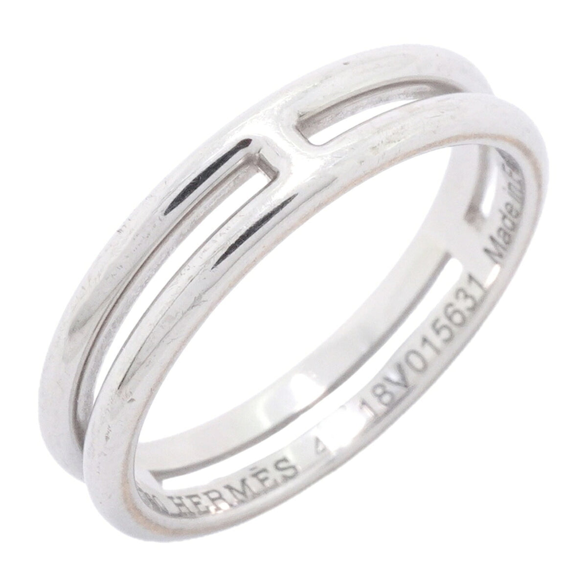 Hermes White Gold (18K) Band Ring (Pre-Owned)