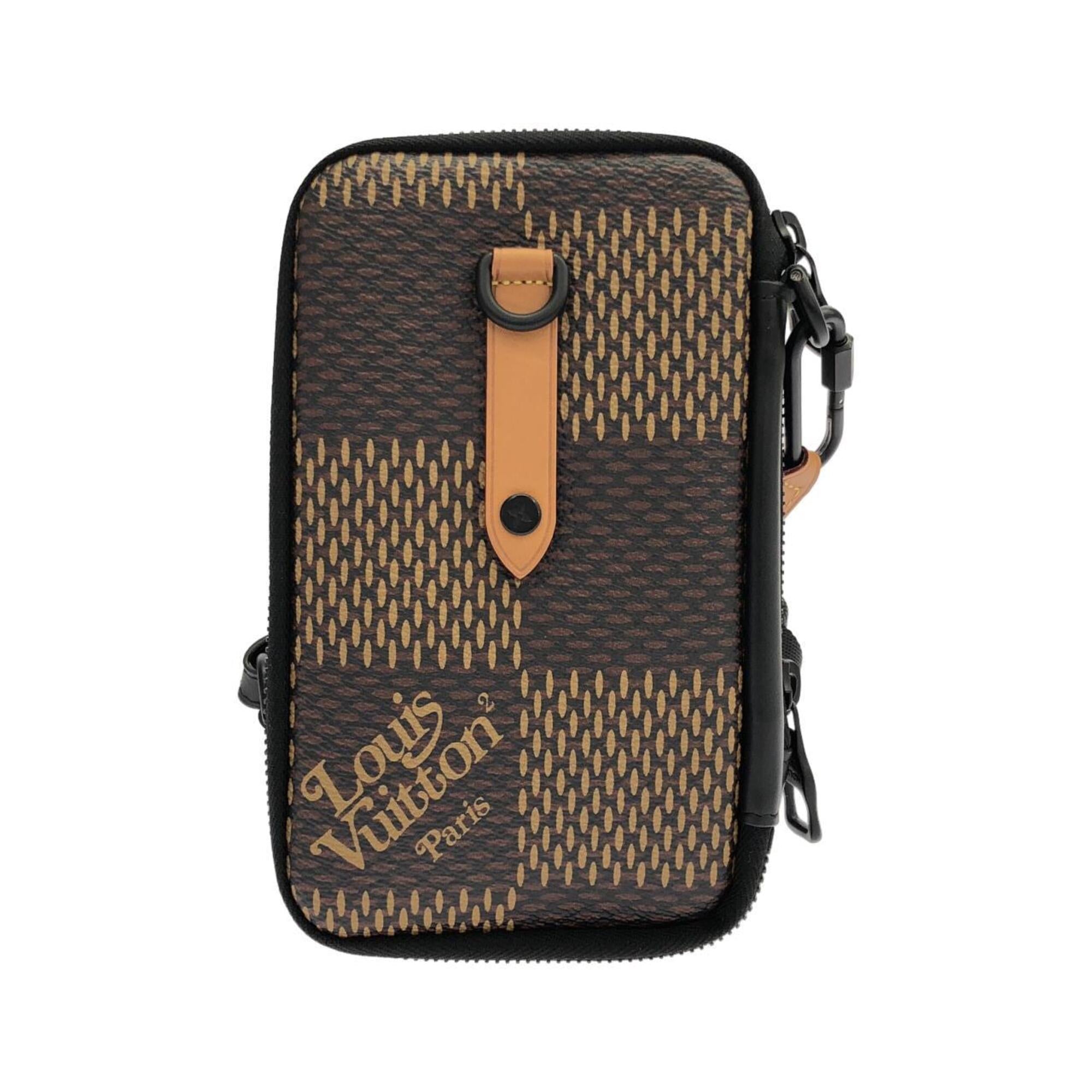 Louis Vuitton Black Damier Canvas Ebene Coated Canvas Handbag Pouch Shoulder Bag (Pre-Owned)