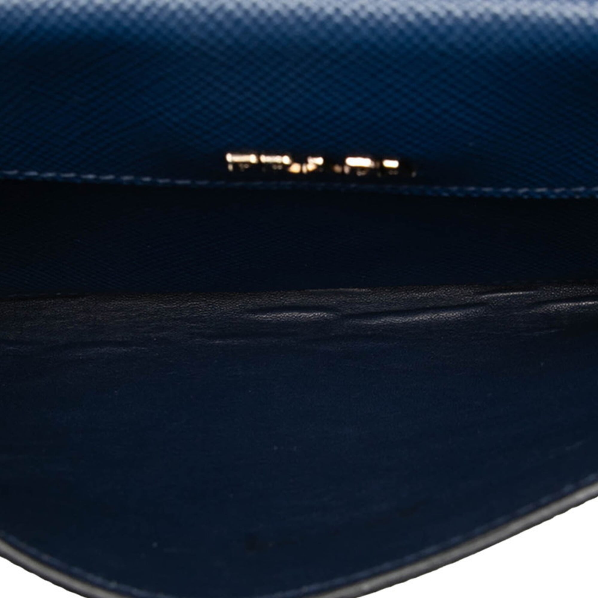 Prada Navy Leather Shoulder Bag (Pre-Owned)
