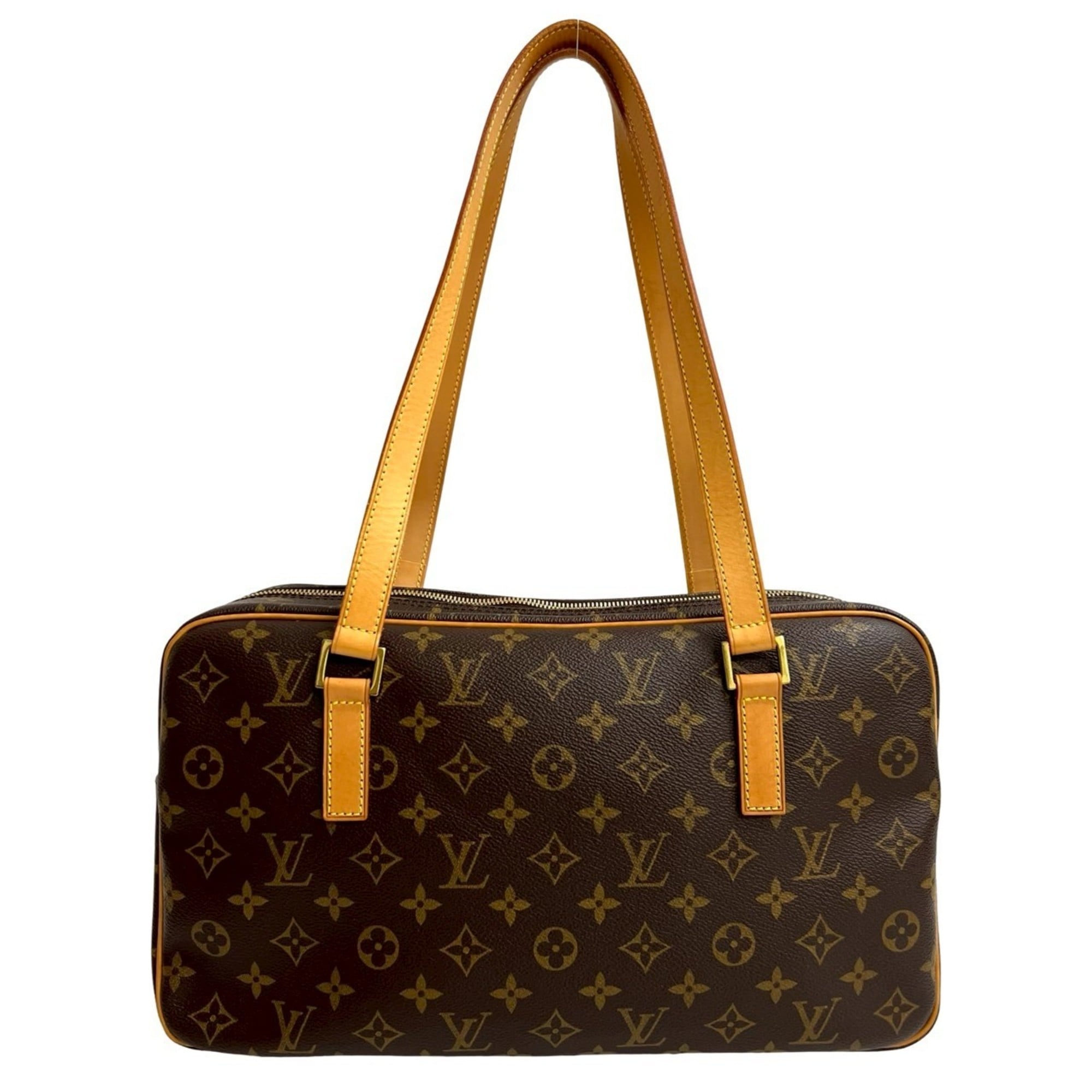 Louis Vuitton Brown Leather Pvc Shoulder Bag Tote Bag (Pre-Owned)