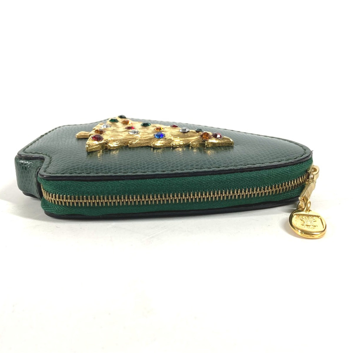 Celine Green Leather Pouch (Pre-Owned)