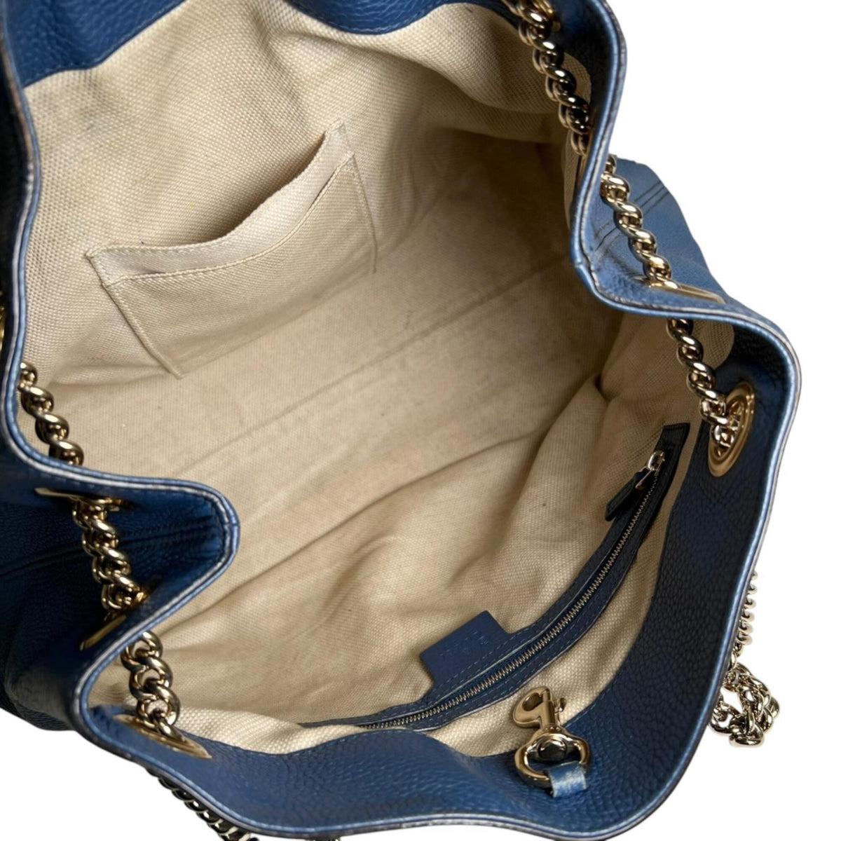 Gucci Blue Leather Shoulder Bag (Pre-Owned)