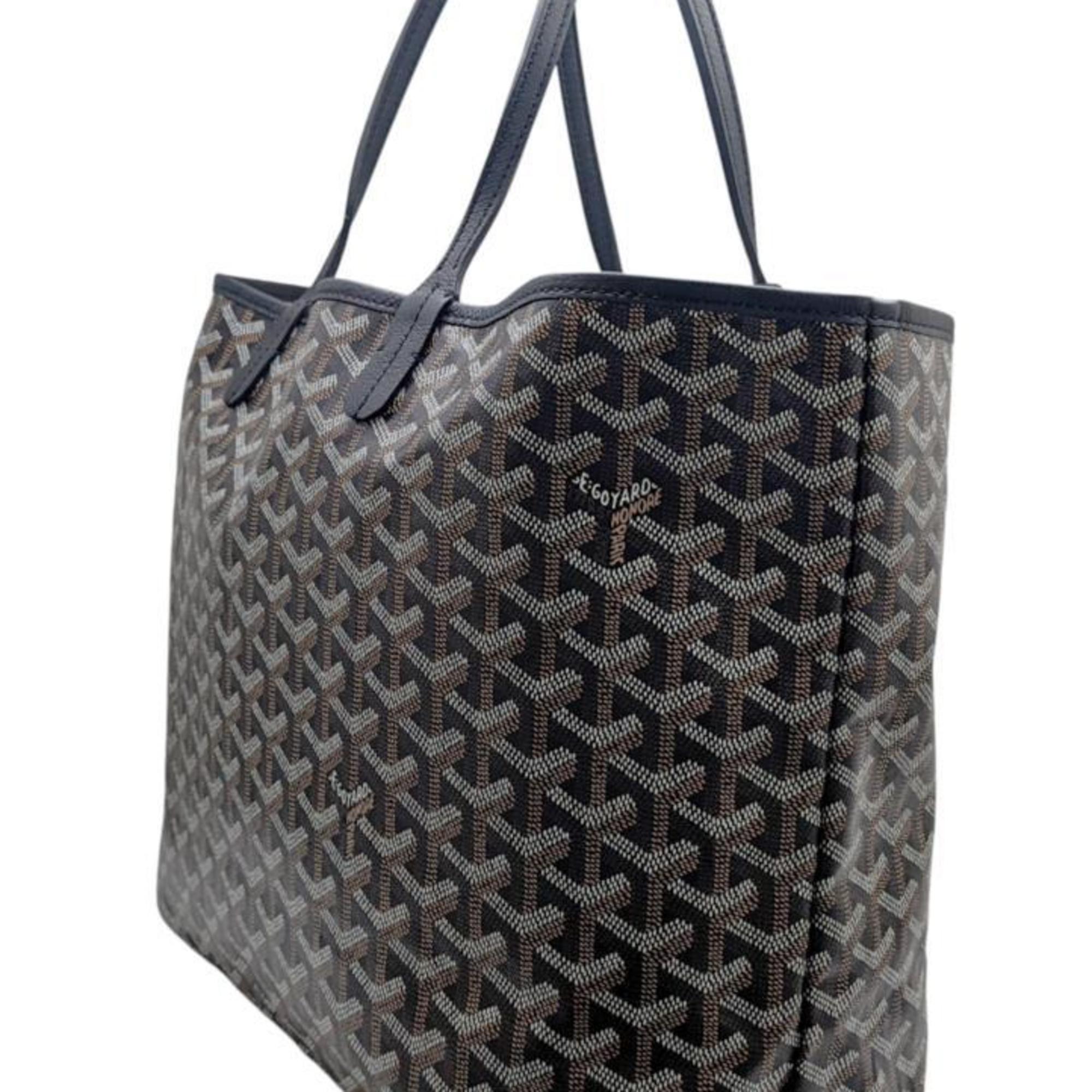 Goyard Black Brown White Coated Canvas Leather Tote Bag (Pre-Owned)