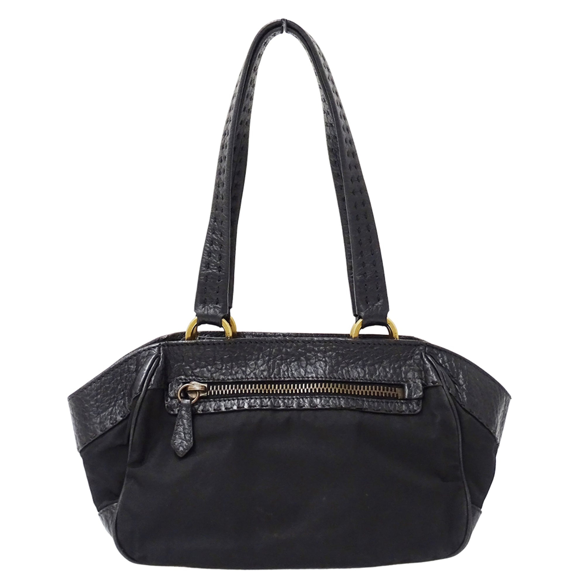 Prada Black Nylon Handbag Tote Bag (Pre-Owned)