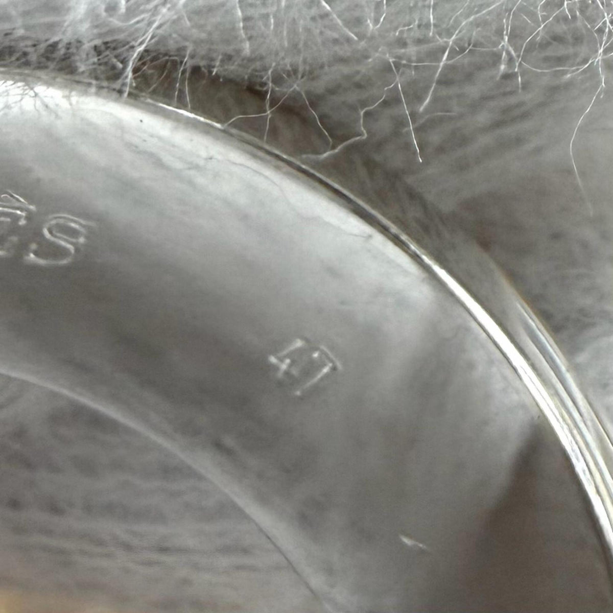 Hermes Silver Silver 925 Band Ring (Pre-Owned)