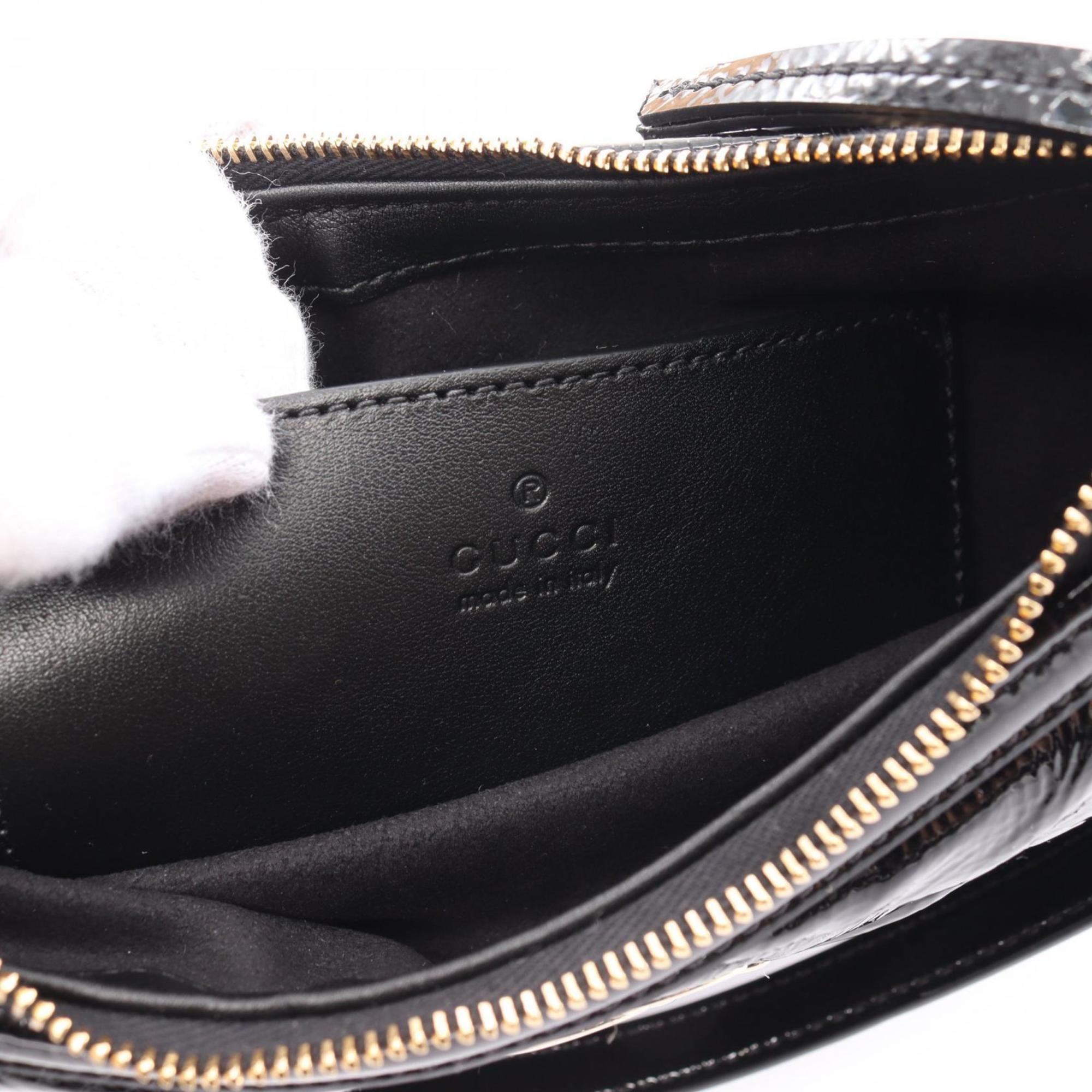 Gucci Black Patent Leather Shoulder Bag