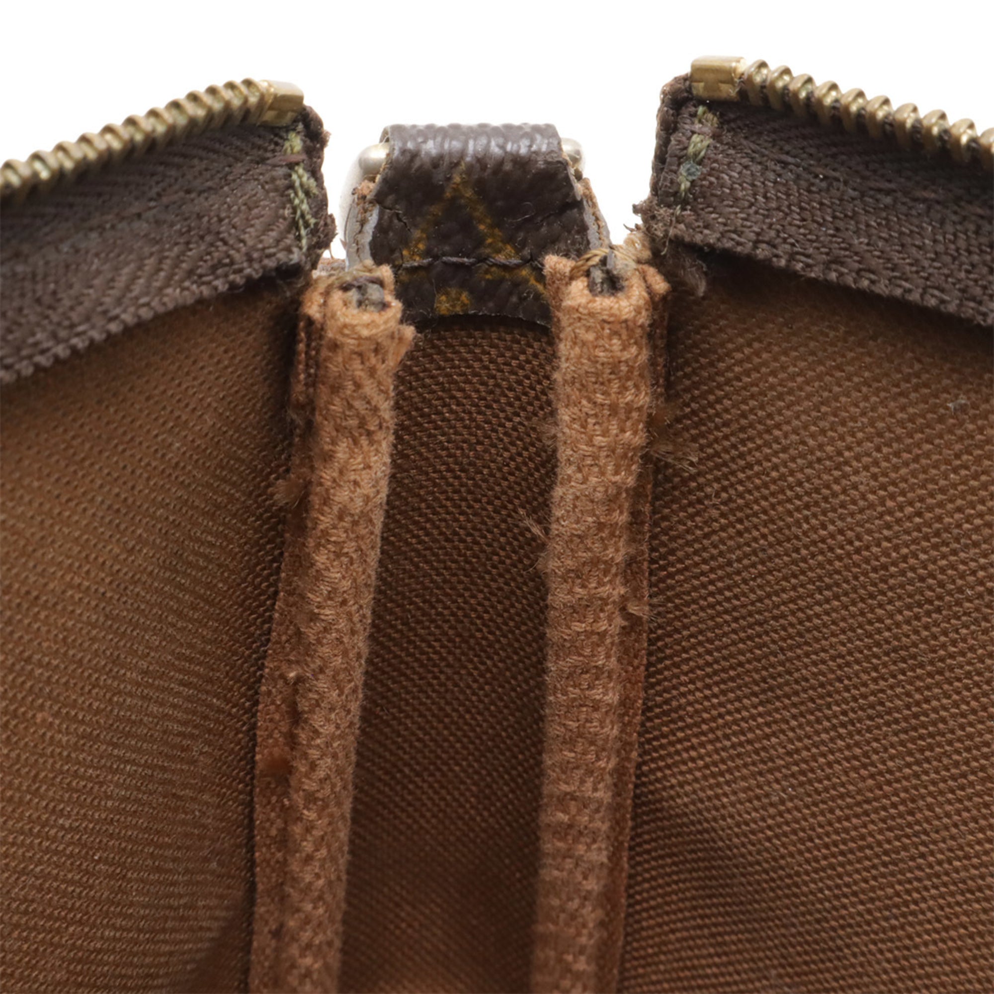 Louis Vuitton Brown Monogram Canvas Pvc Coated Canvas Handbag Pochette Pouch (Pre-Owned)
