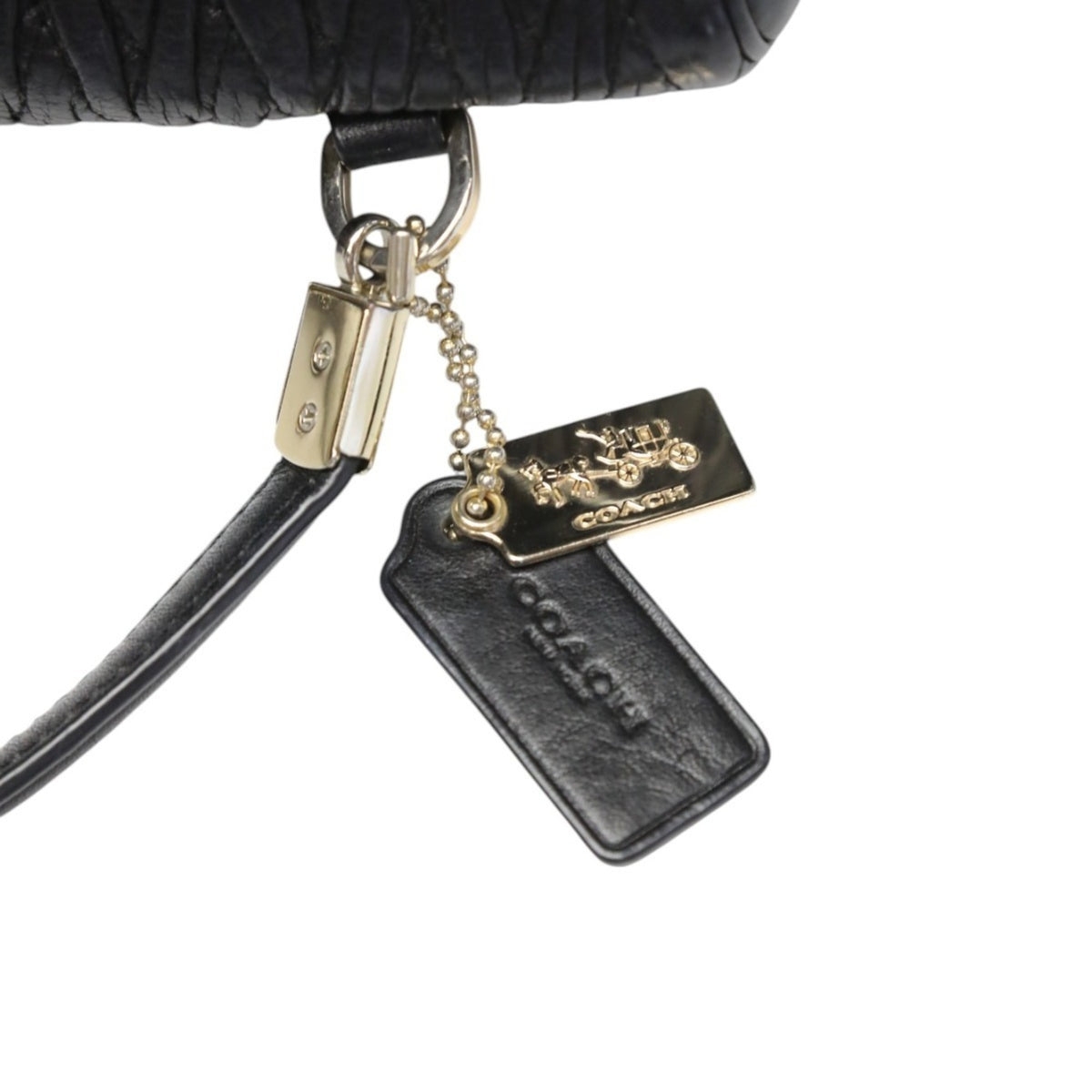 Coach Black Leather Handbag (Pre-Owned)